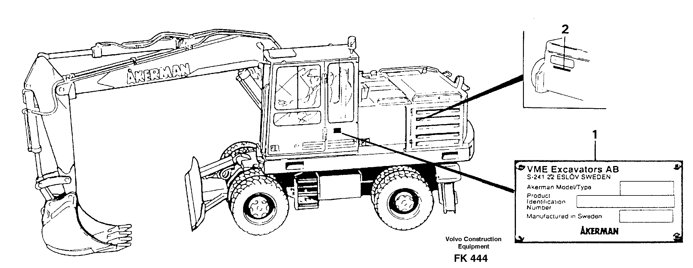 Product sign plate — volvo parts diagram