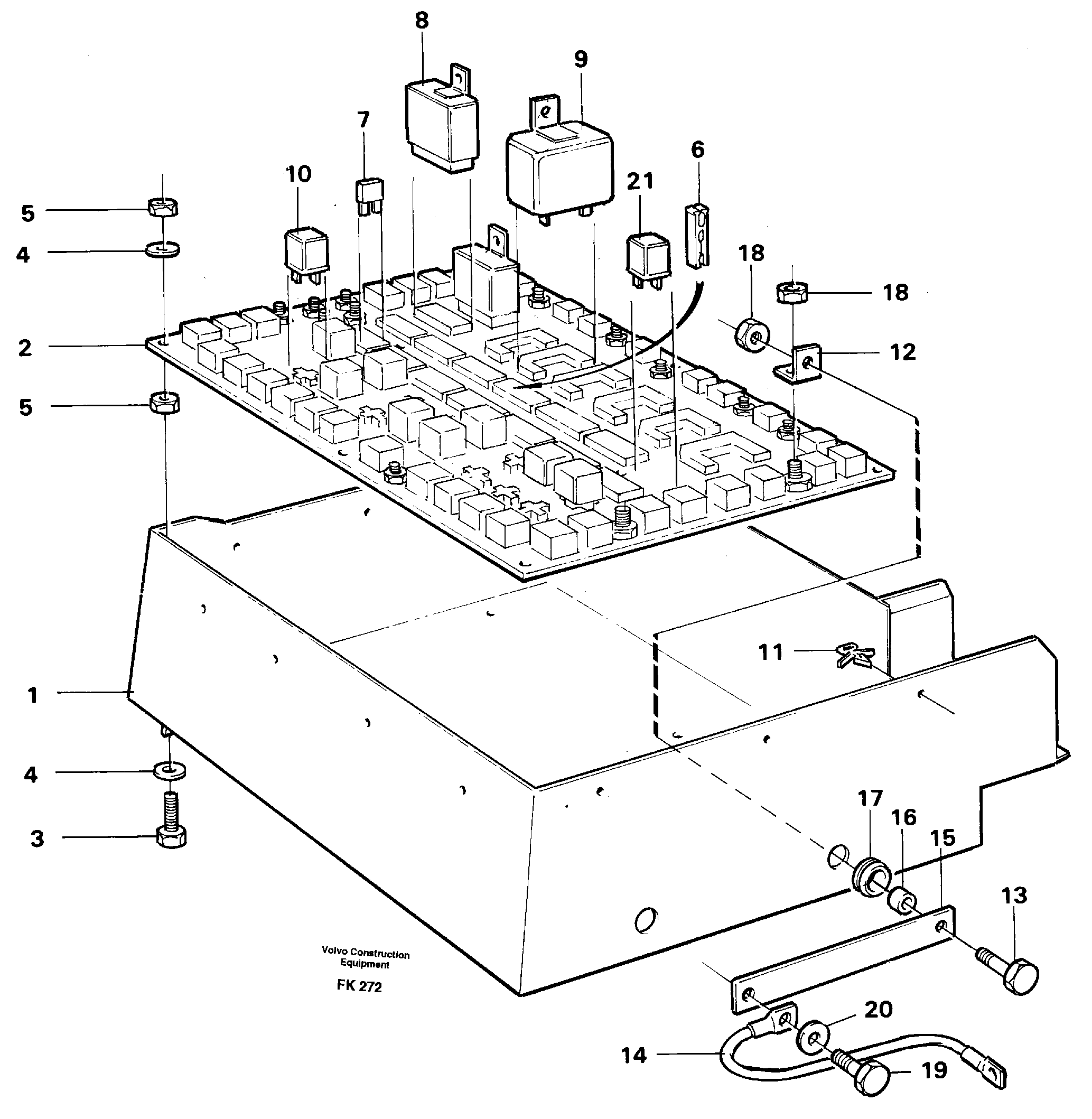 Electrical distribution box — volvo parts diagram