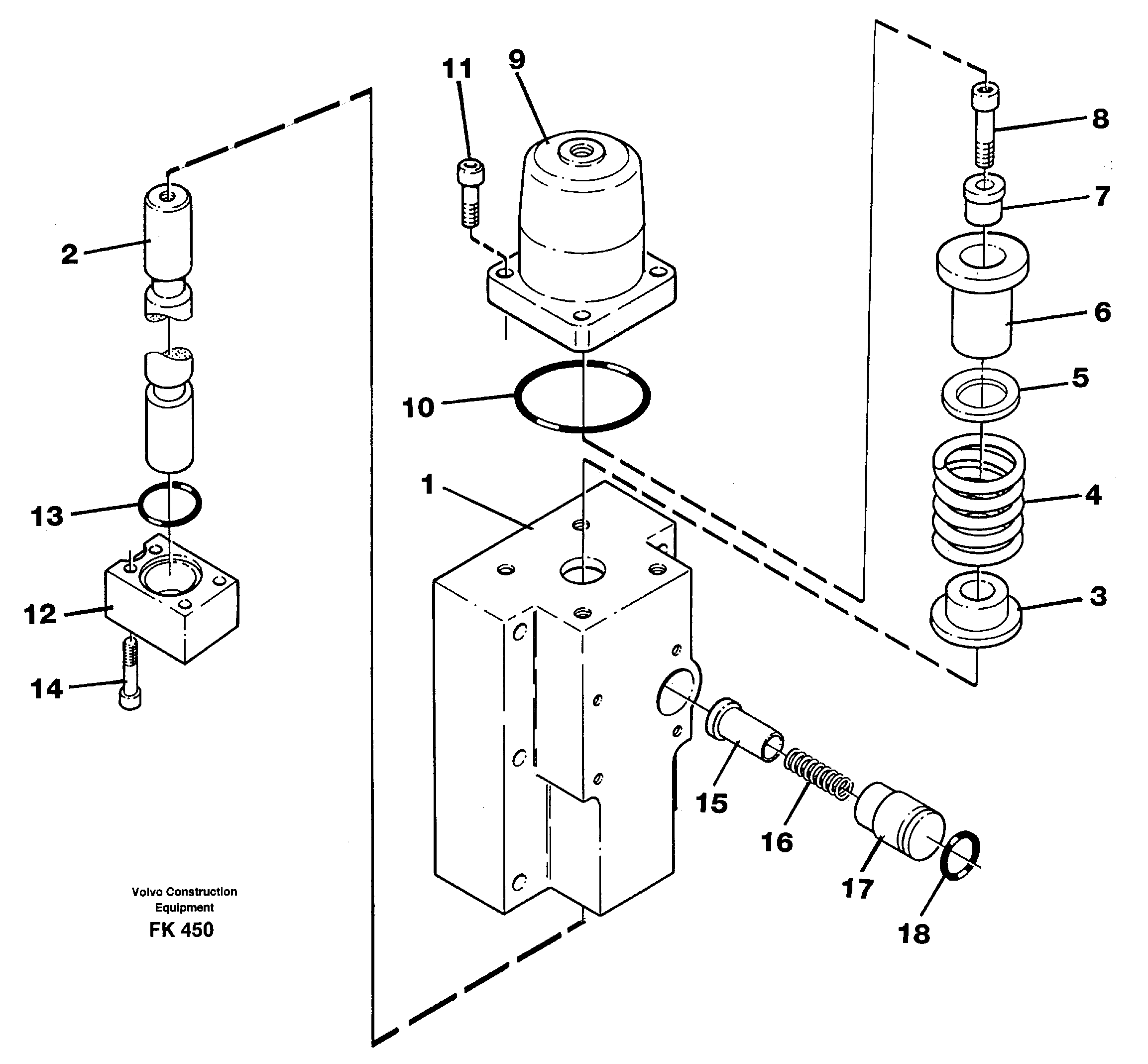 Four-way valve — volvo parts diagram