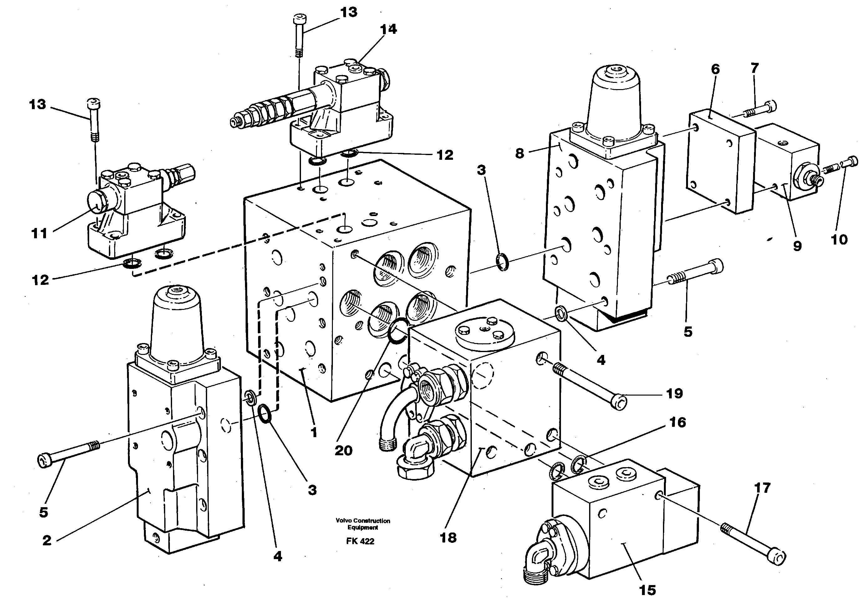 Slew valve assembly Valves — volvo parts diagram
