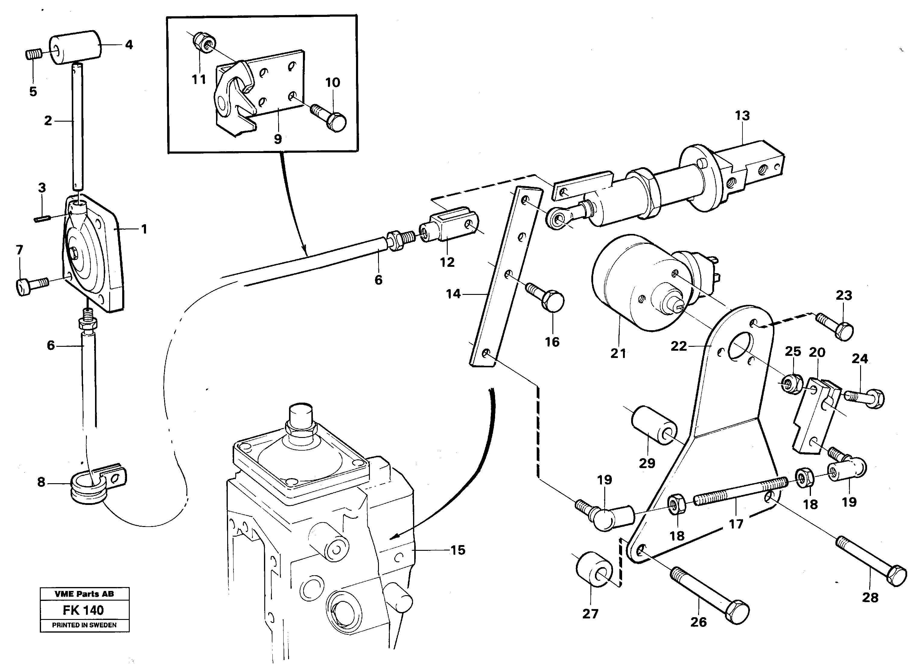 Throttle control — volvo parts diagram