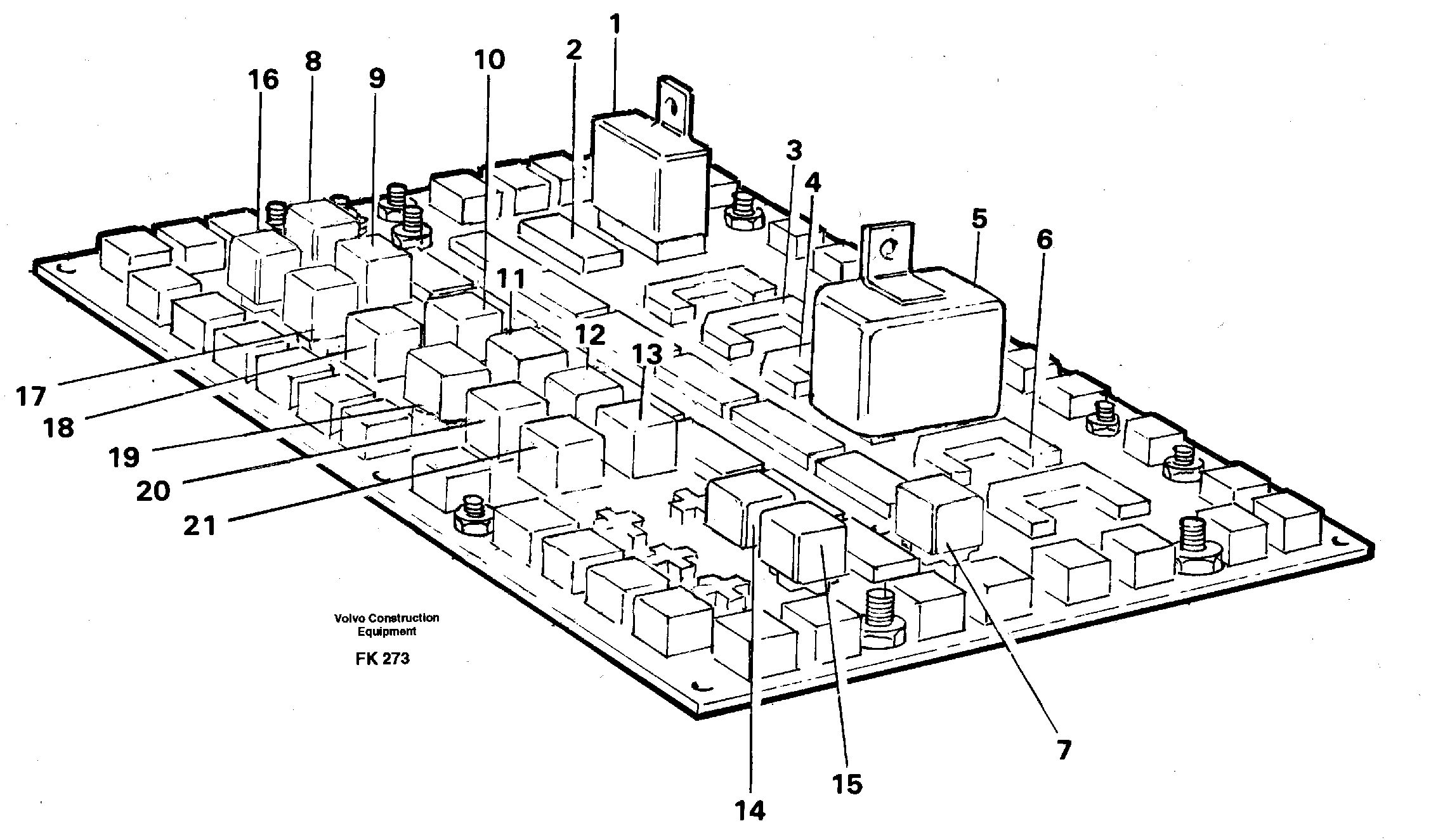 Electrical distribution unit, relay — volvo parts diagram