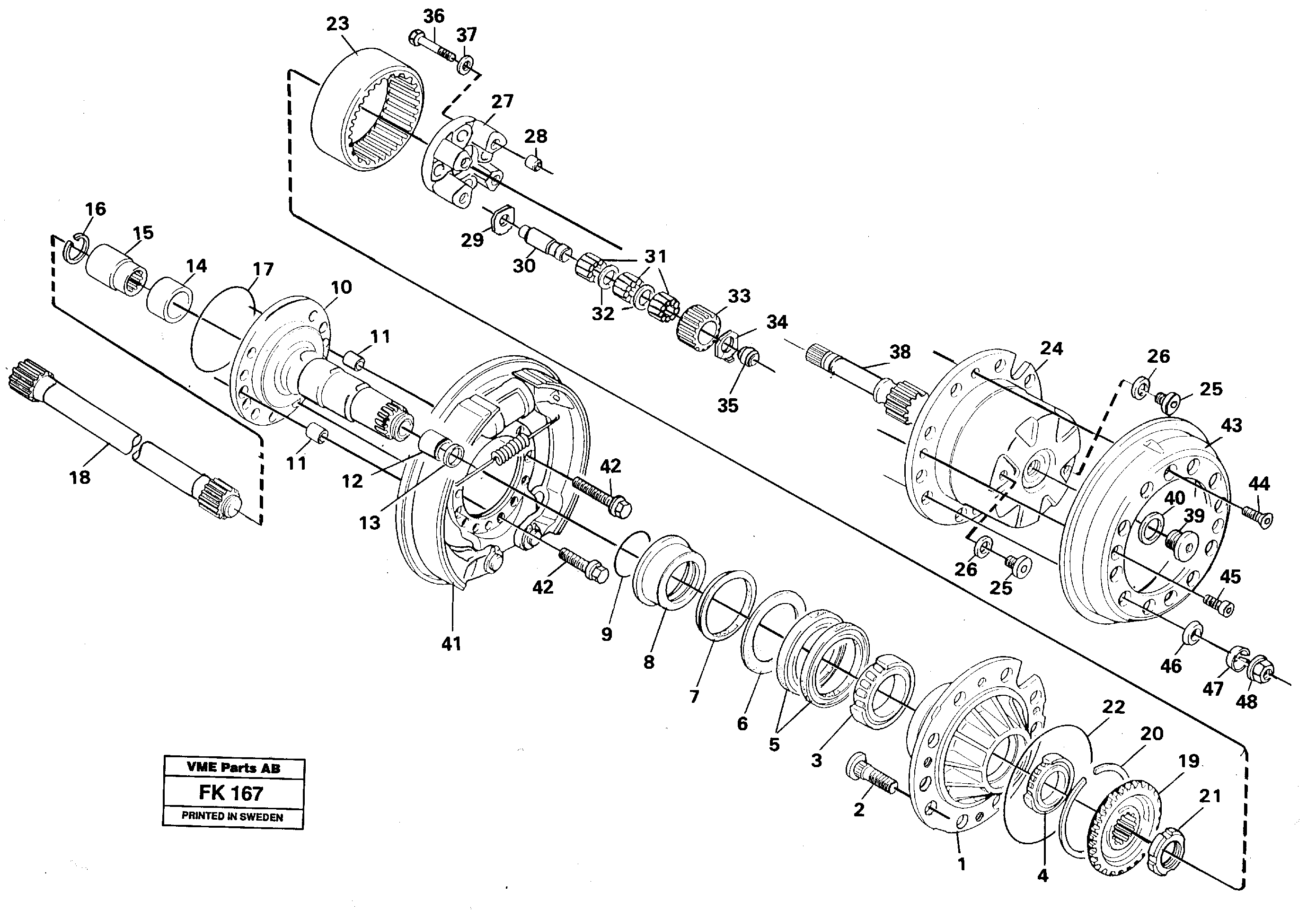 Wheel hub. Rear — volvo parts diagram