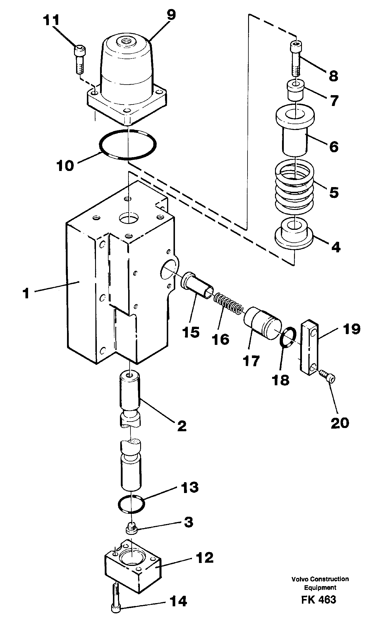 Four-way valve — volvo parts diagram