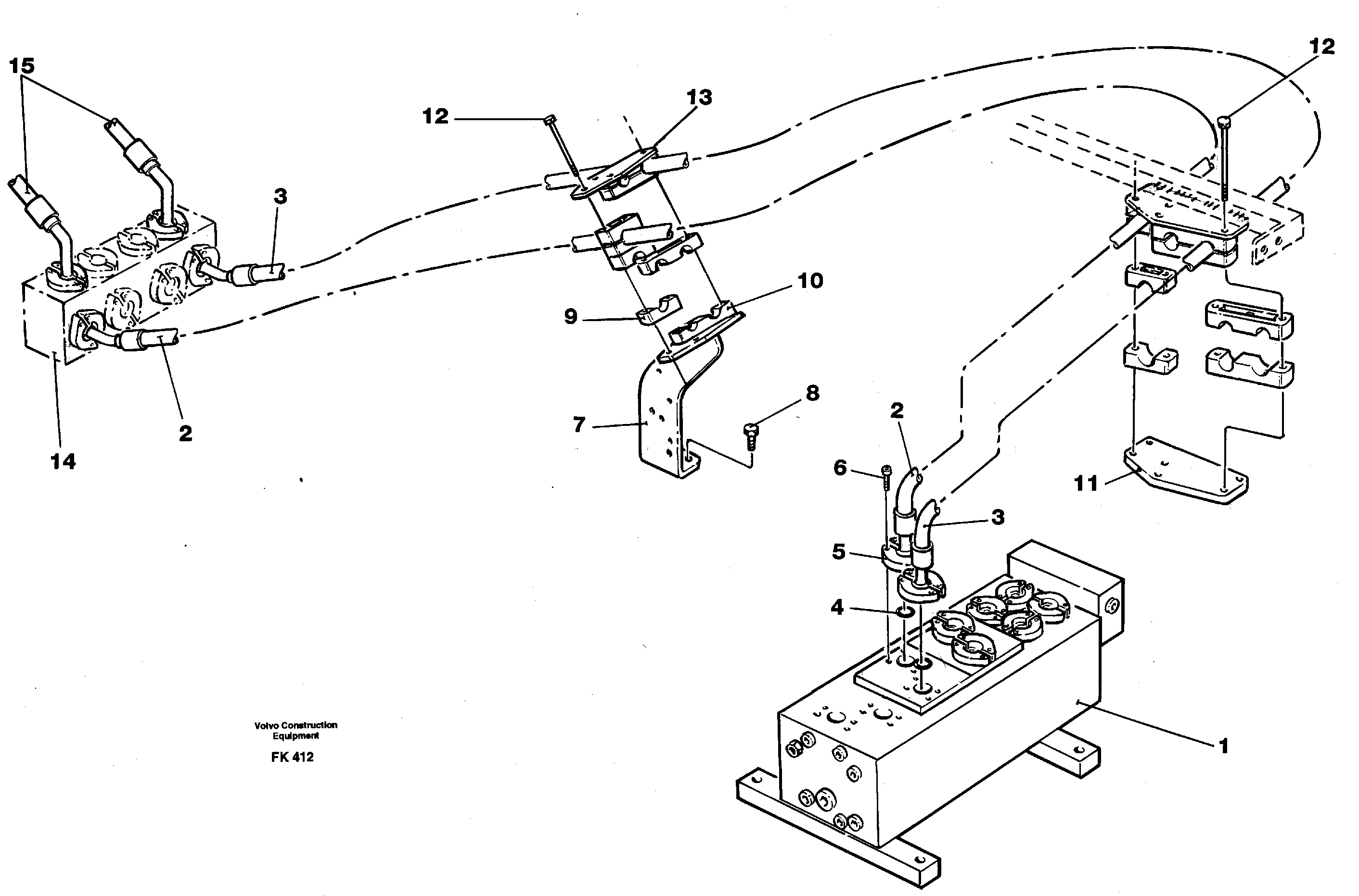 Hydraulic system, bucket — volvo parts diagram