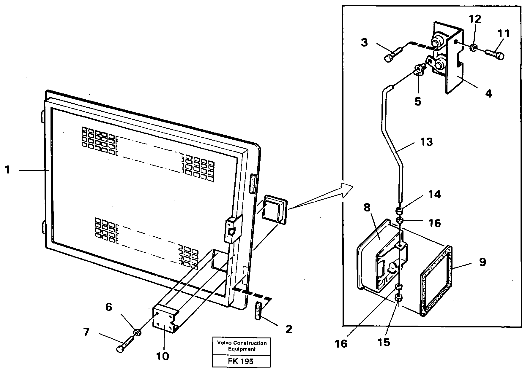 Door, cab elevation — volvo parts diagram