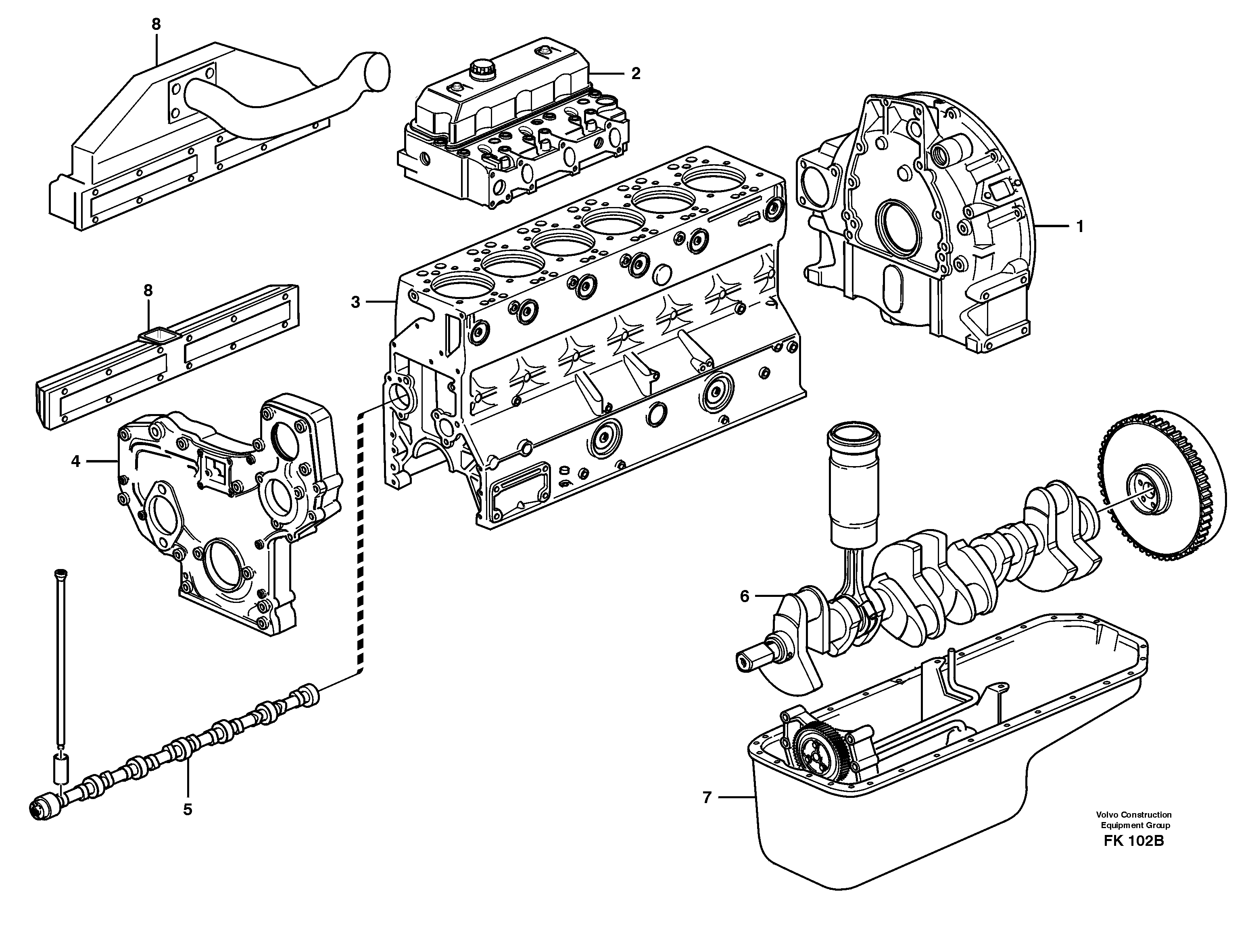 Engine — volvo parts diagram