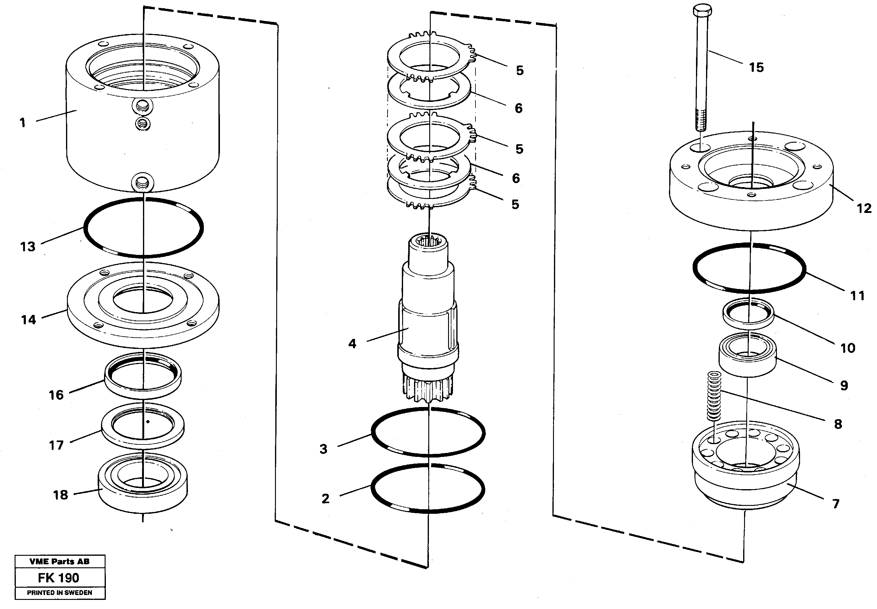 Slewing brake — volvo parts diagram