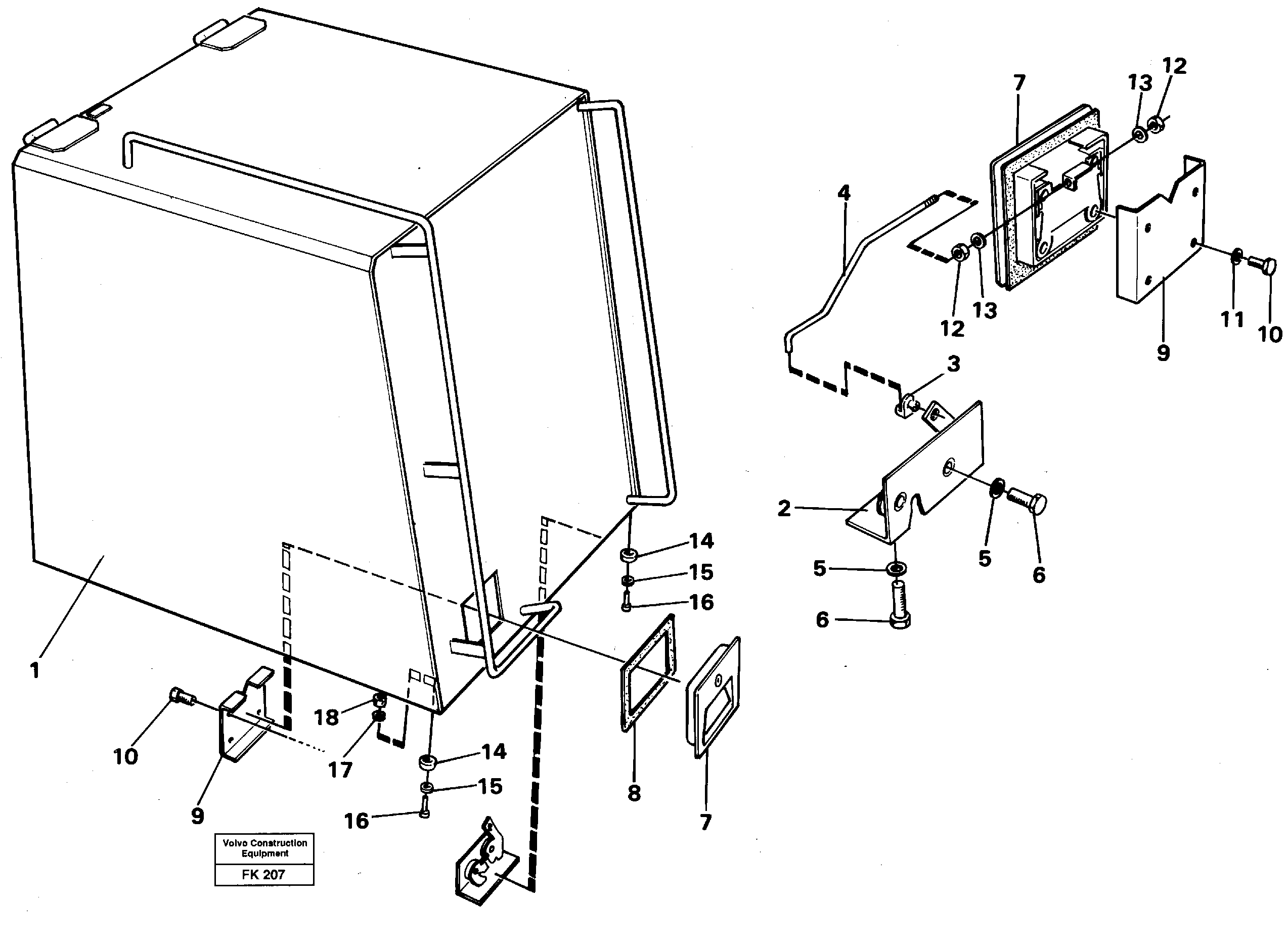 Casing over battery — volvo parts diagram