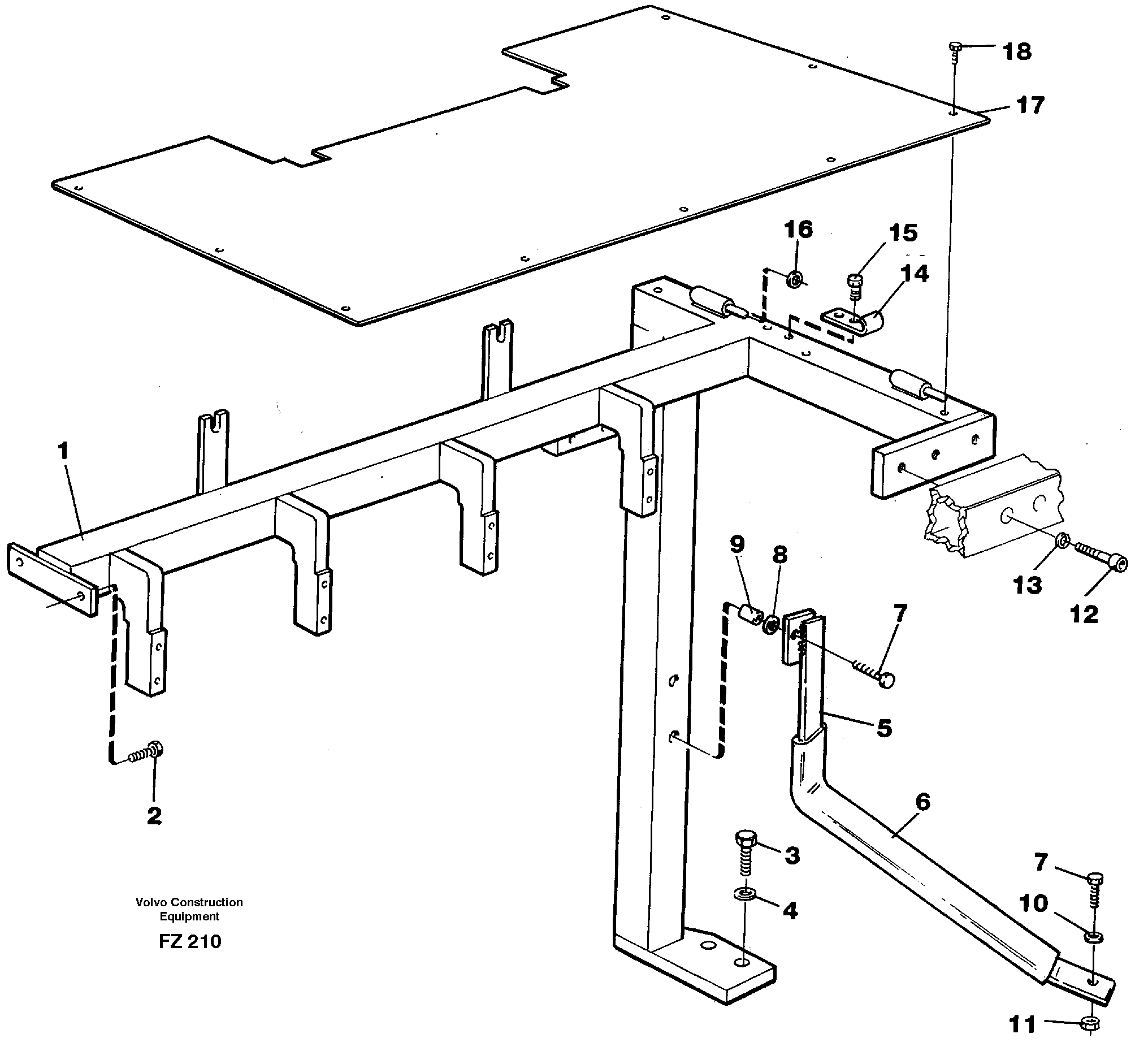 Support, front — volvo parts diagram