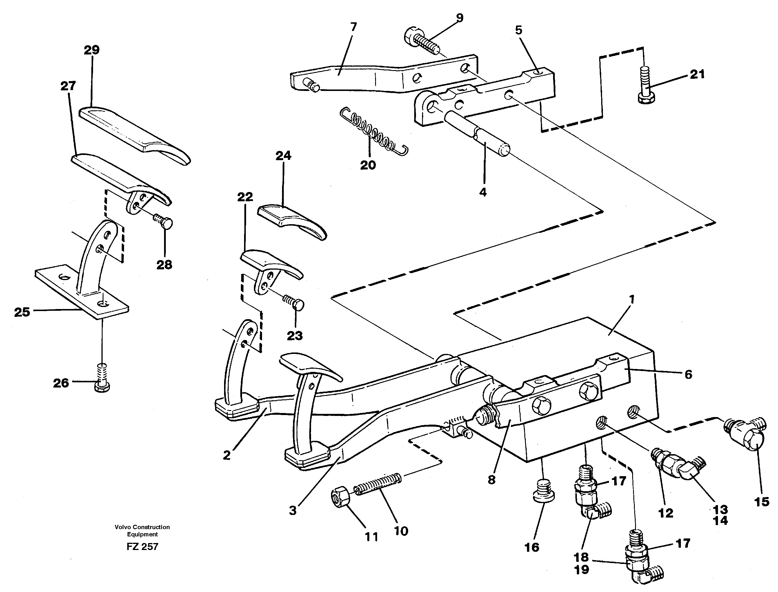 Pedal valve with foot rest — volvo parts diagram