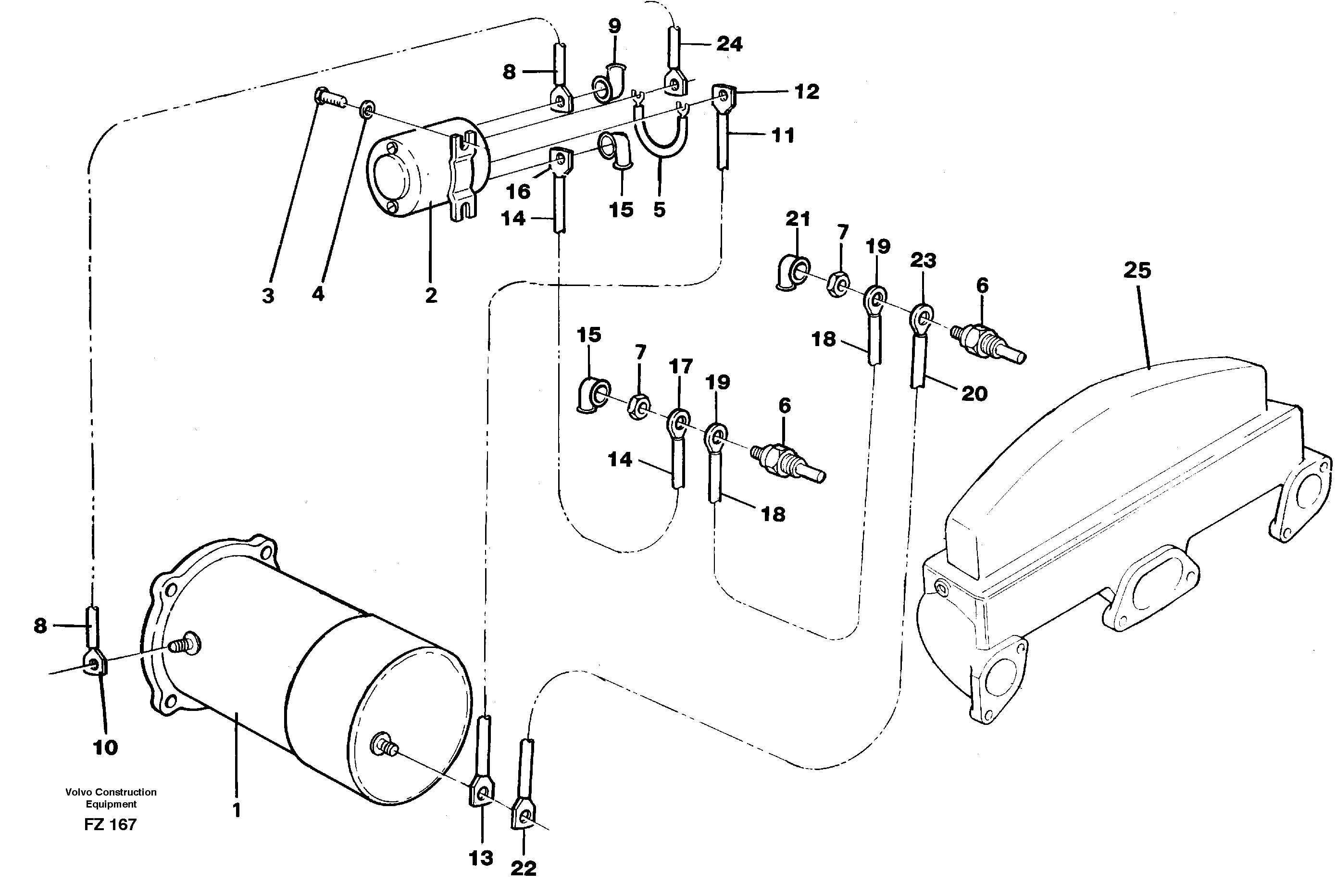 Starter element, assembly — volvo parts diagram