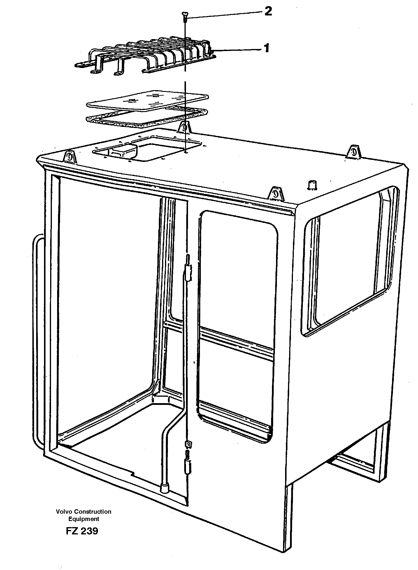 Grille over roof Window 14253611 — volvo parts diagram