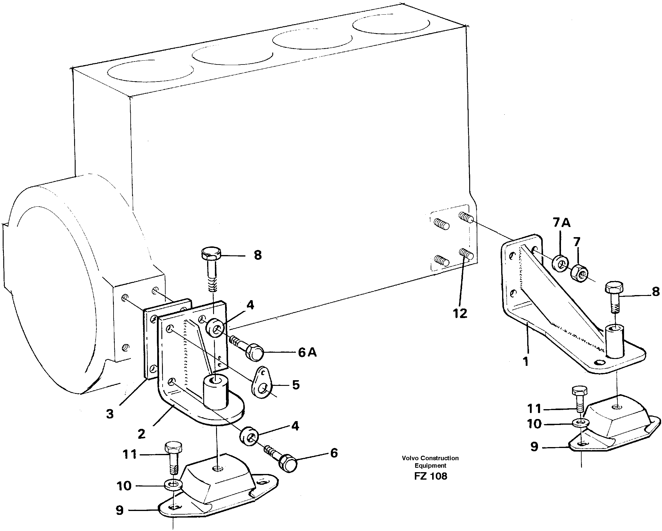 Engine mounting — volvo parts diagram
