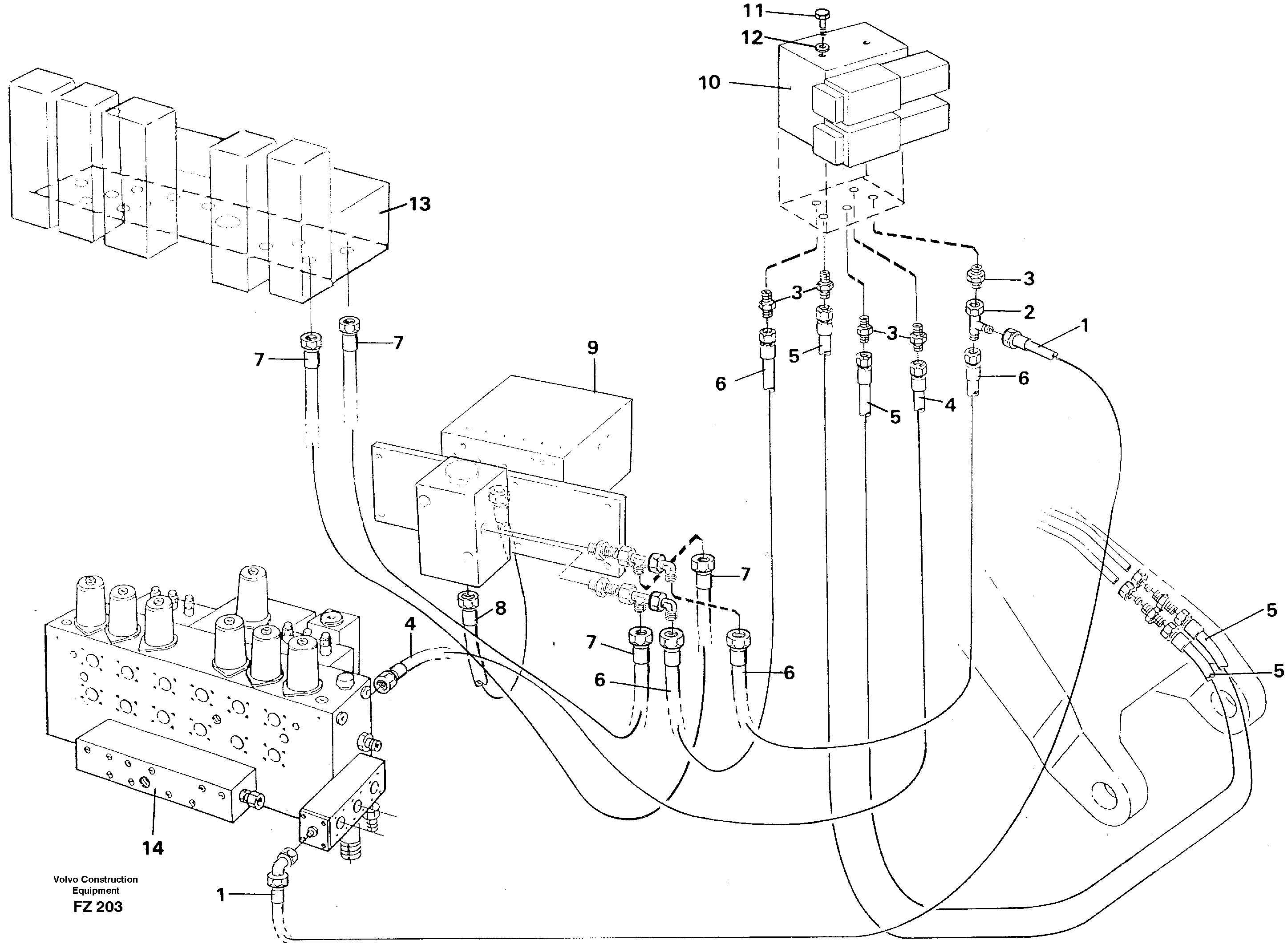 Hydr. quick fit equipm. on super structure — volvo parts diagram