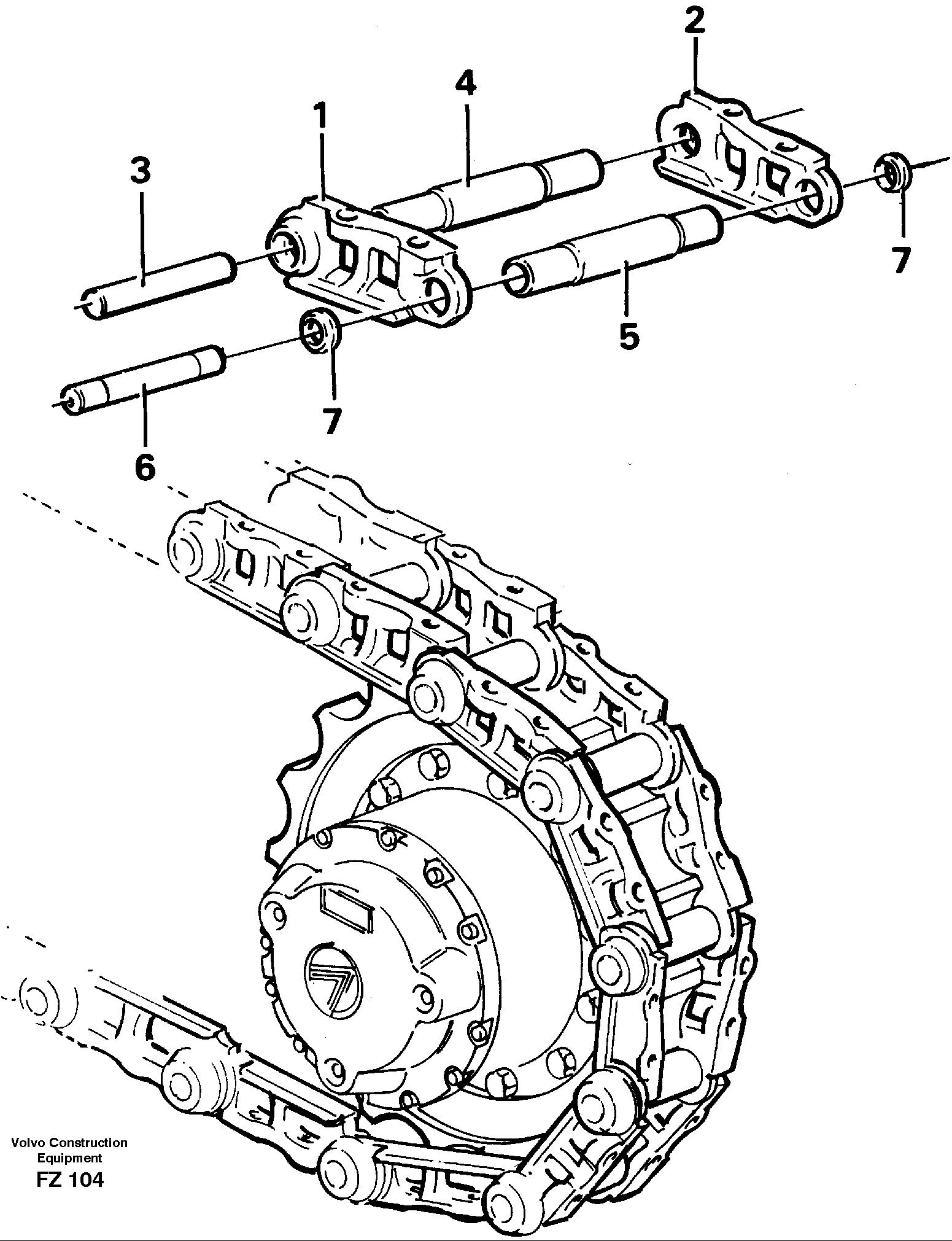 Track chain — volvo parts diagram