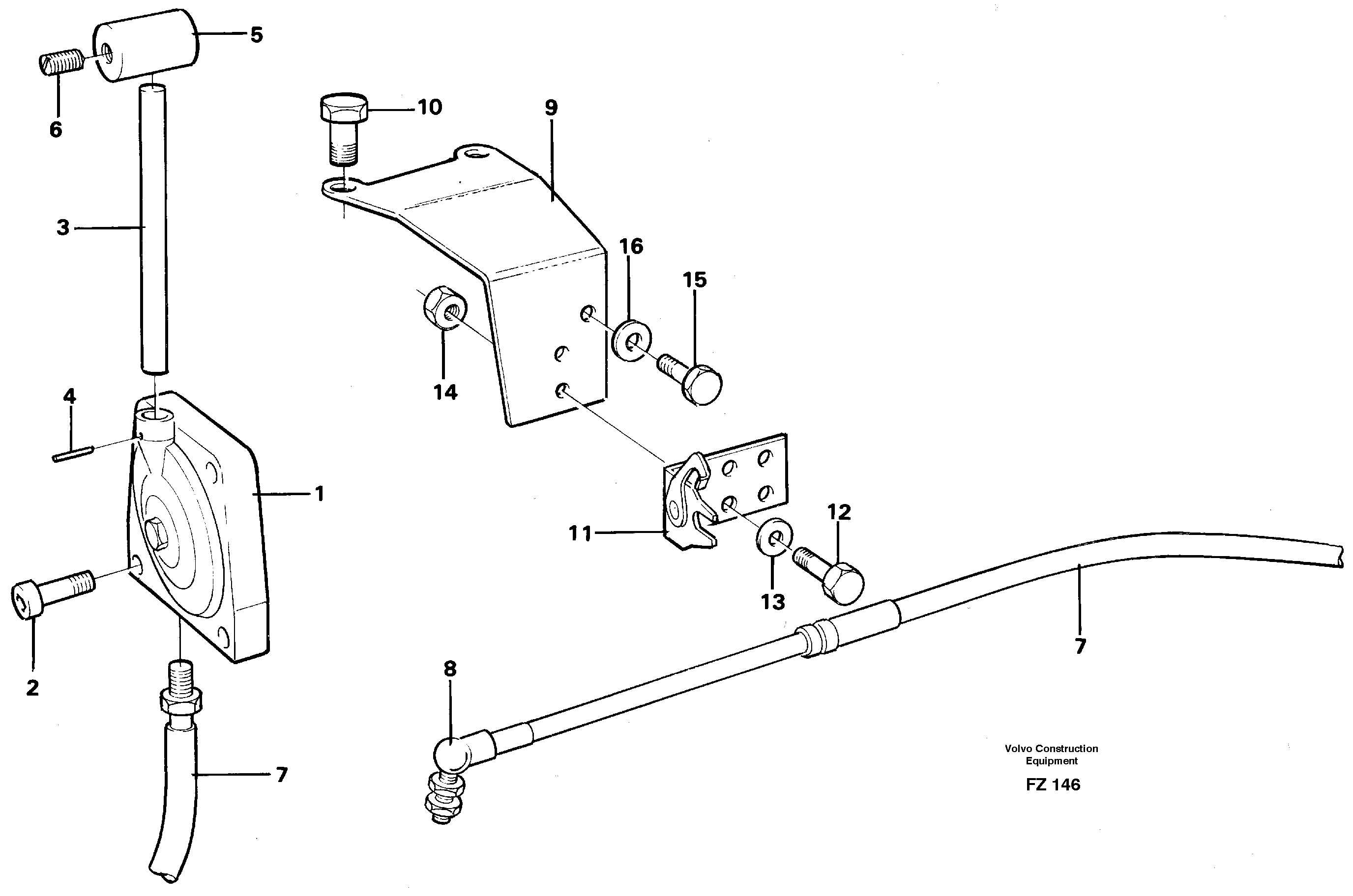 Throttle control — volvo parts diagram