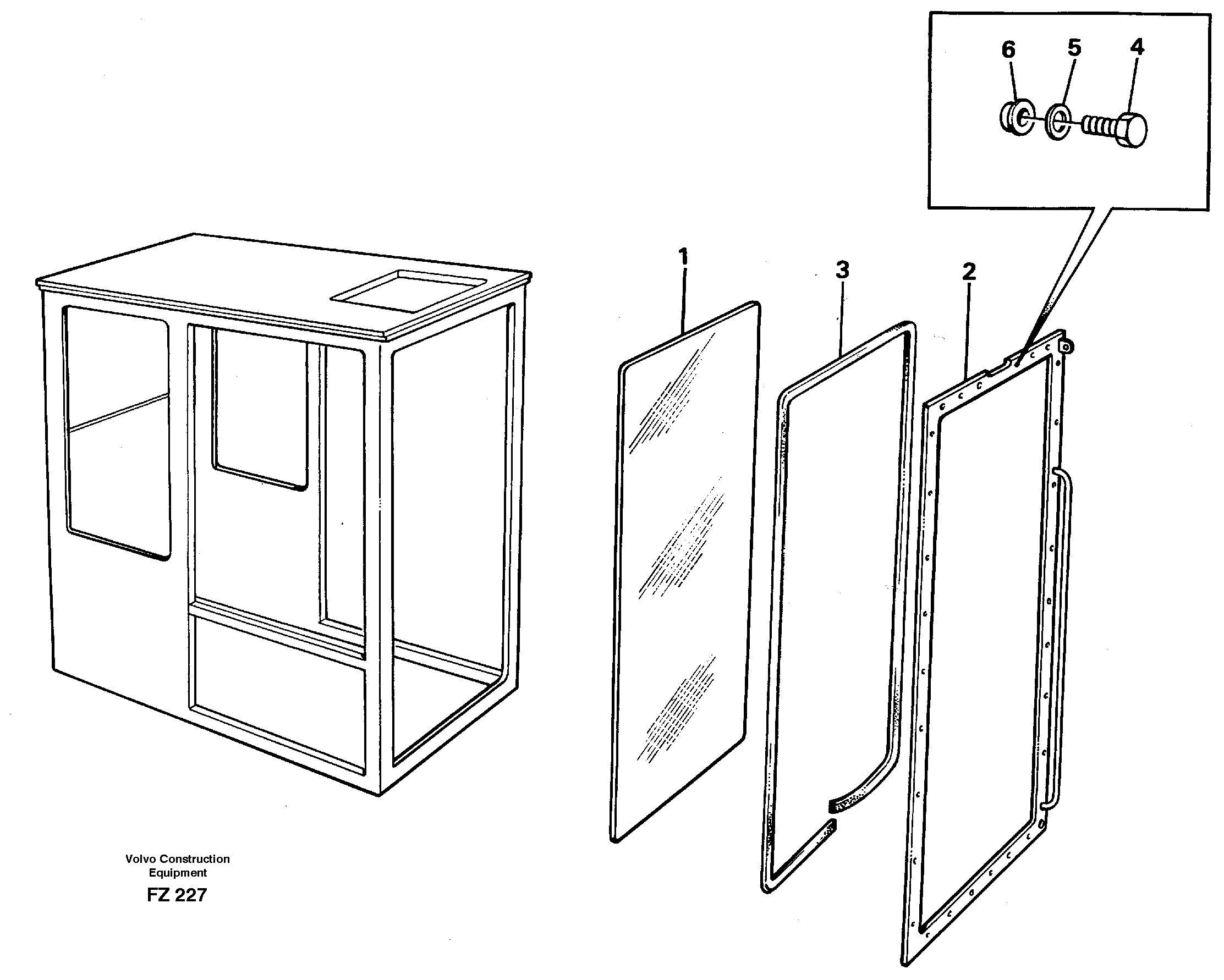 Entire windscreen 14262514 — volvo parts diagram