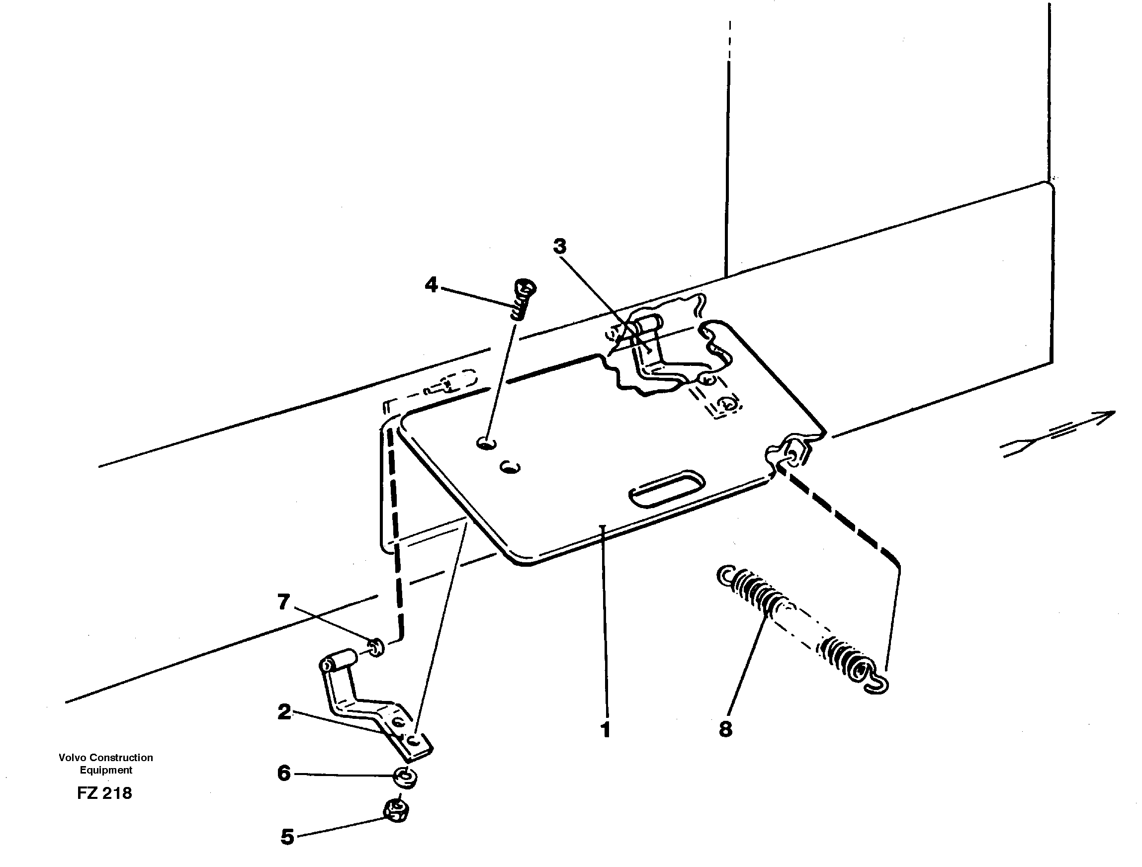Battery disconnector hatch — volvo parts diagram
