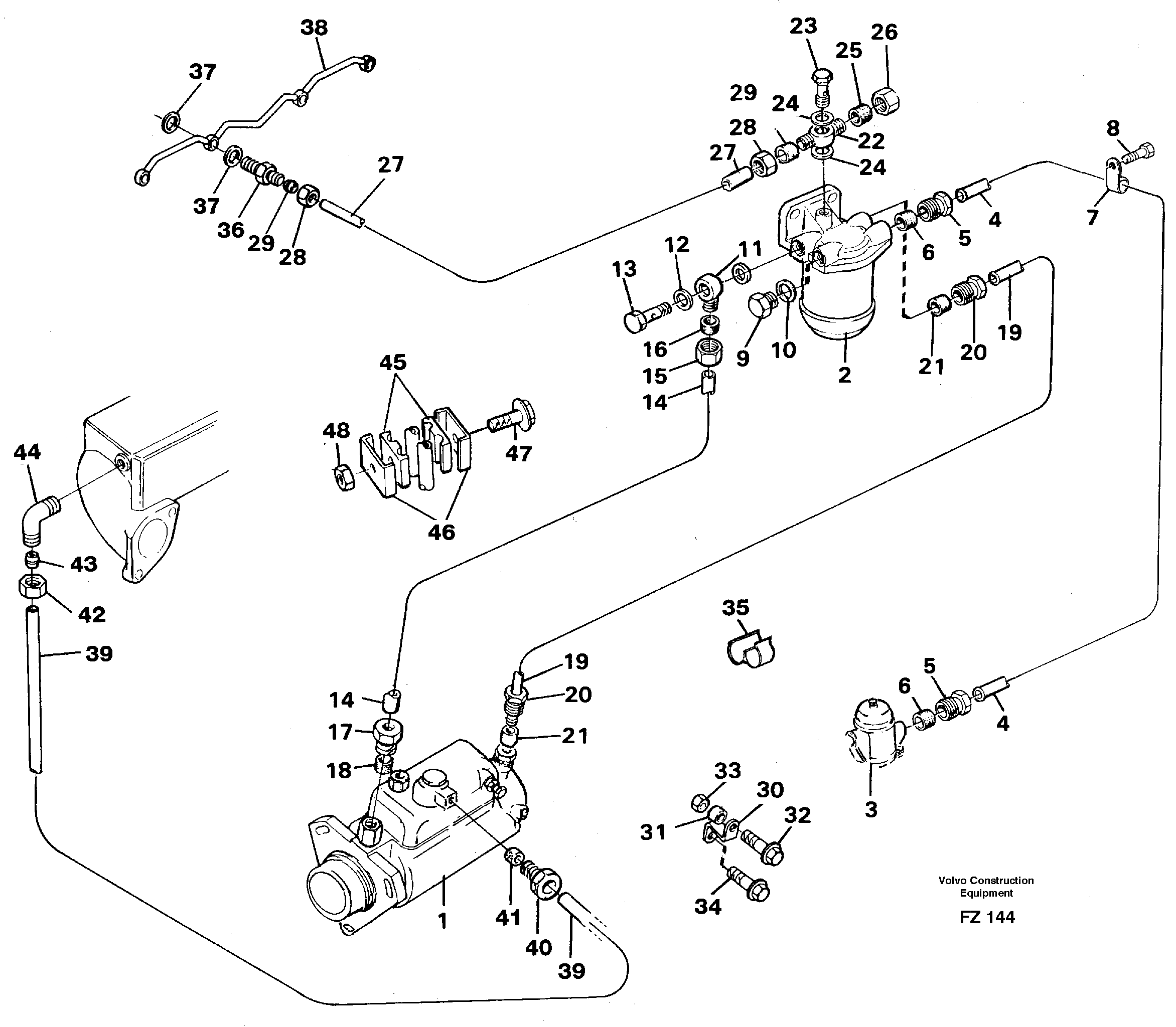 Fuel system: Fuel pump - fuel inject. — volvo parts diagram