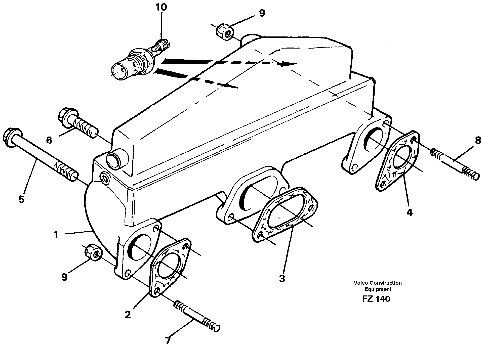 Inlet manifold — volvo parts diagram