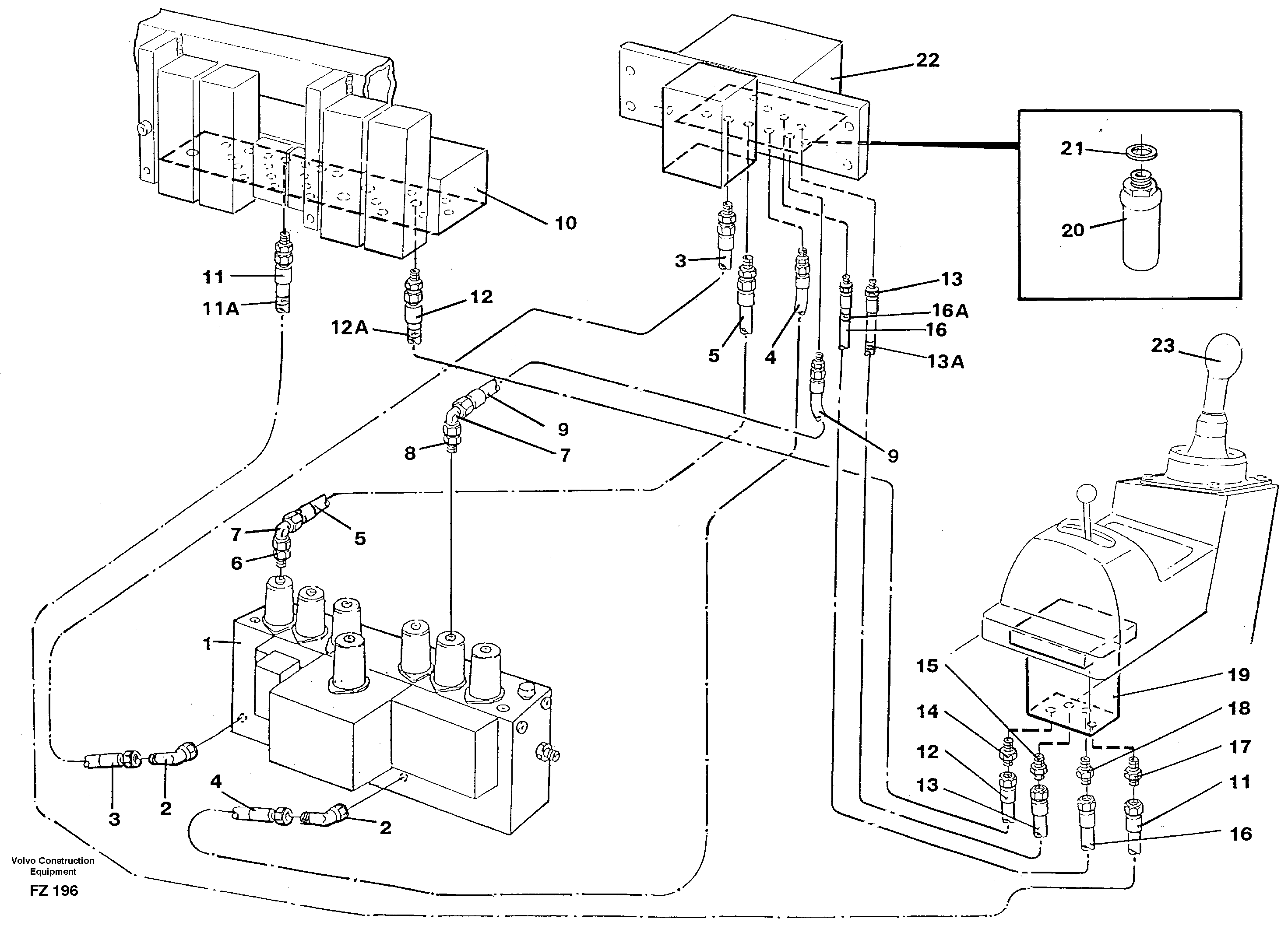 Servohydraulik, travel — volvo parts diagram
