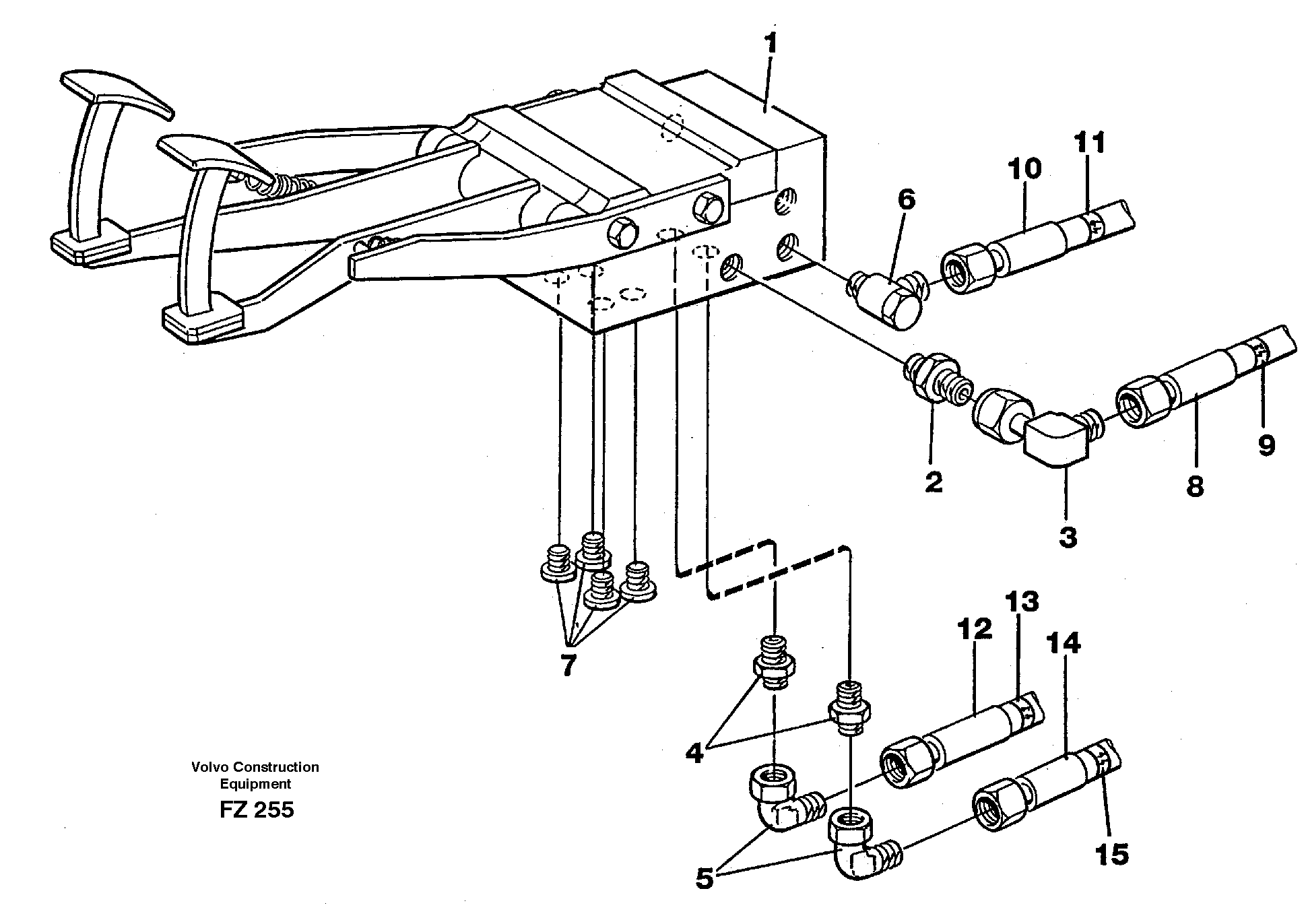 Pedal valve with connections — volvo parts diagram