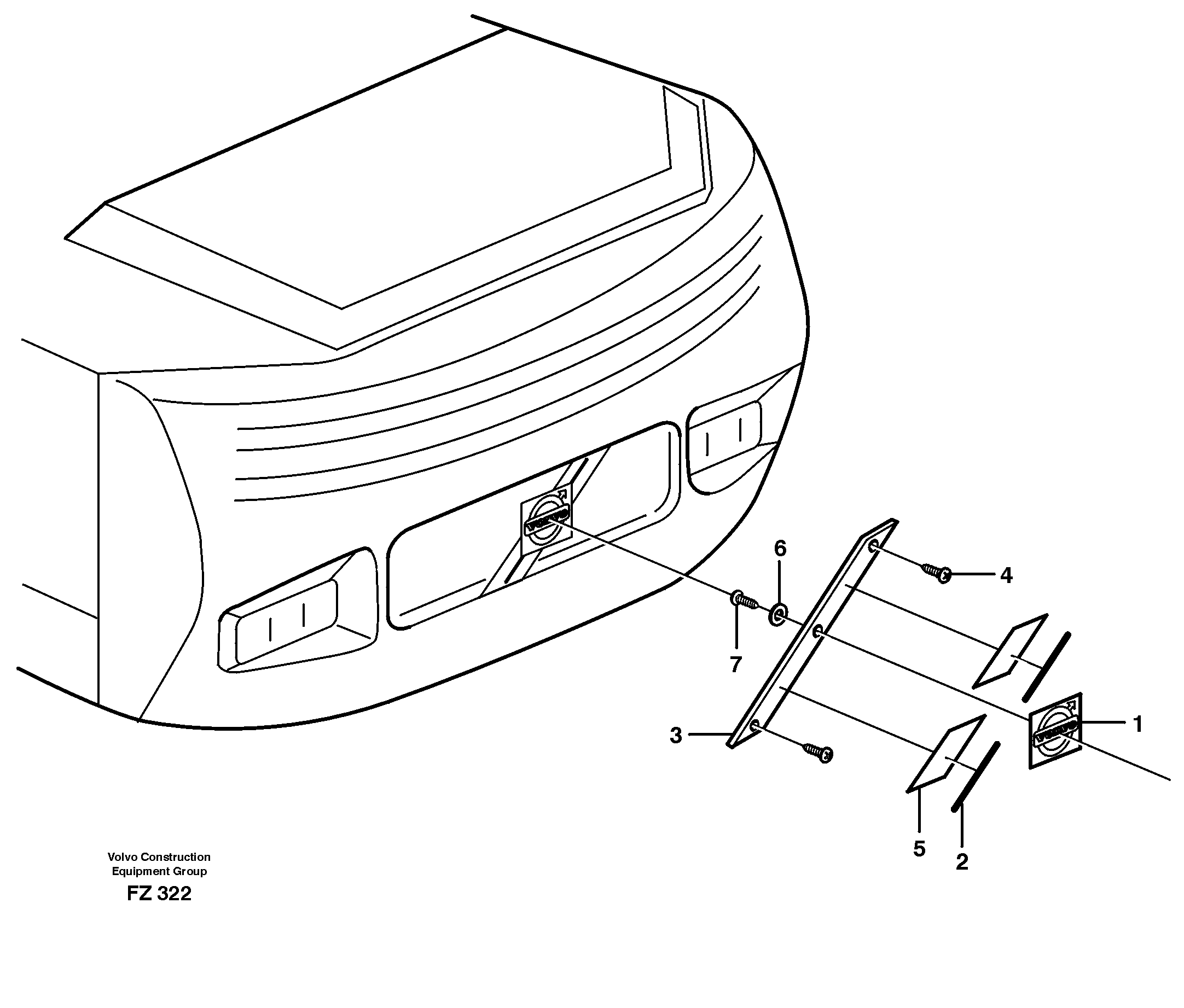 Sign plates and transfer,outer location — volvo parts diagram