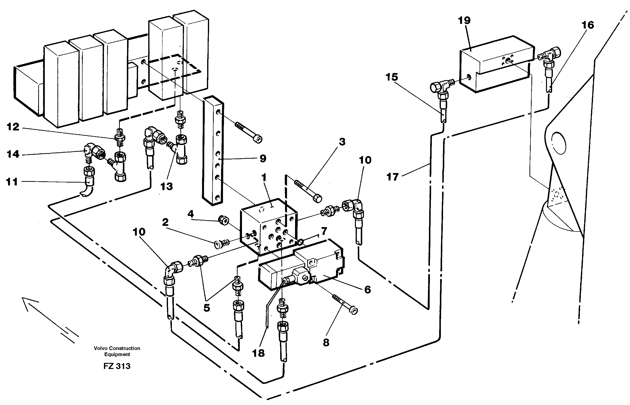 Grab equipment in base machine 14341340 — volvo parts diagram