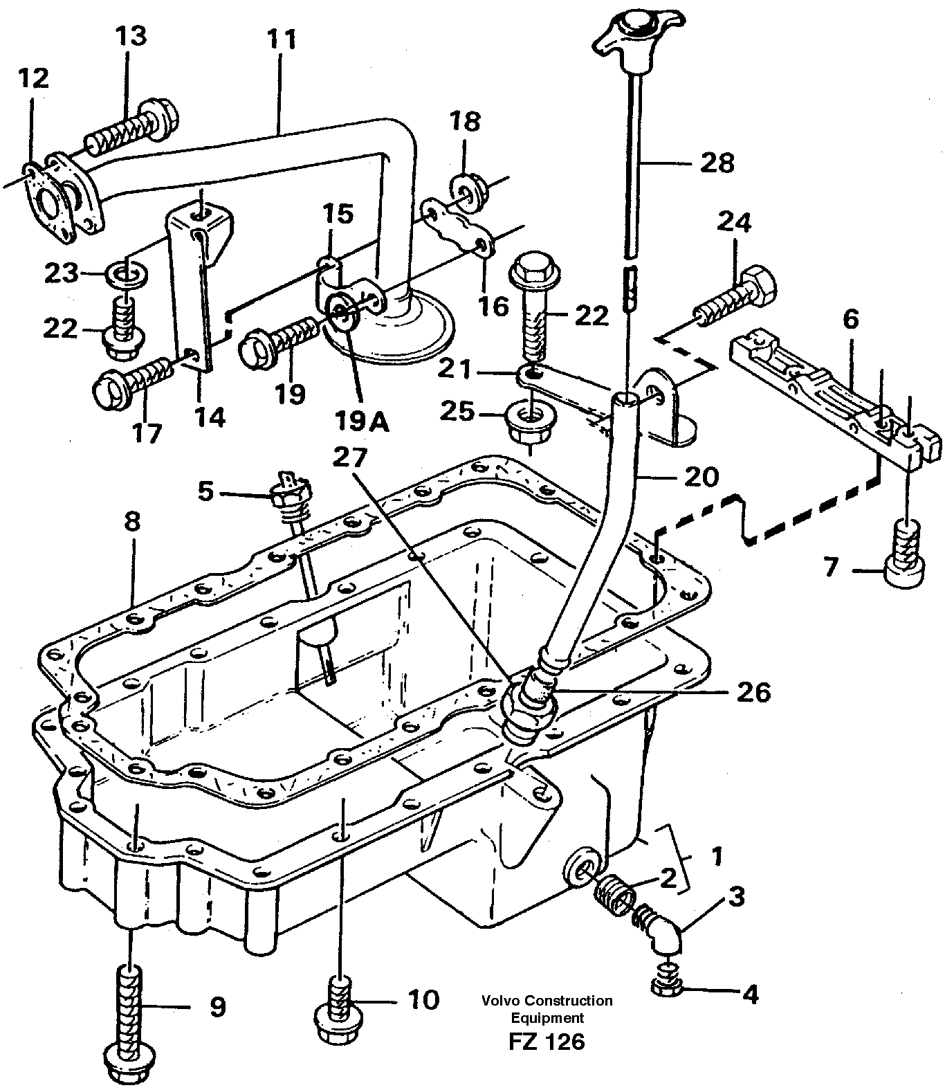 Oil sump — volvo parts diagram