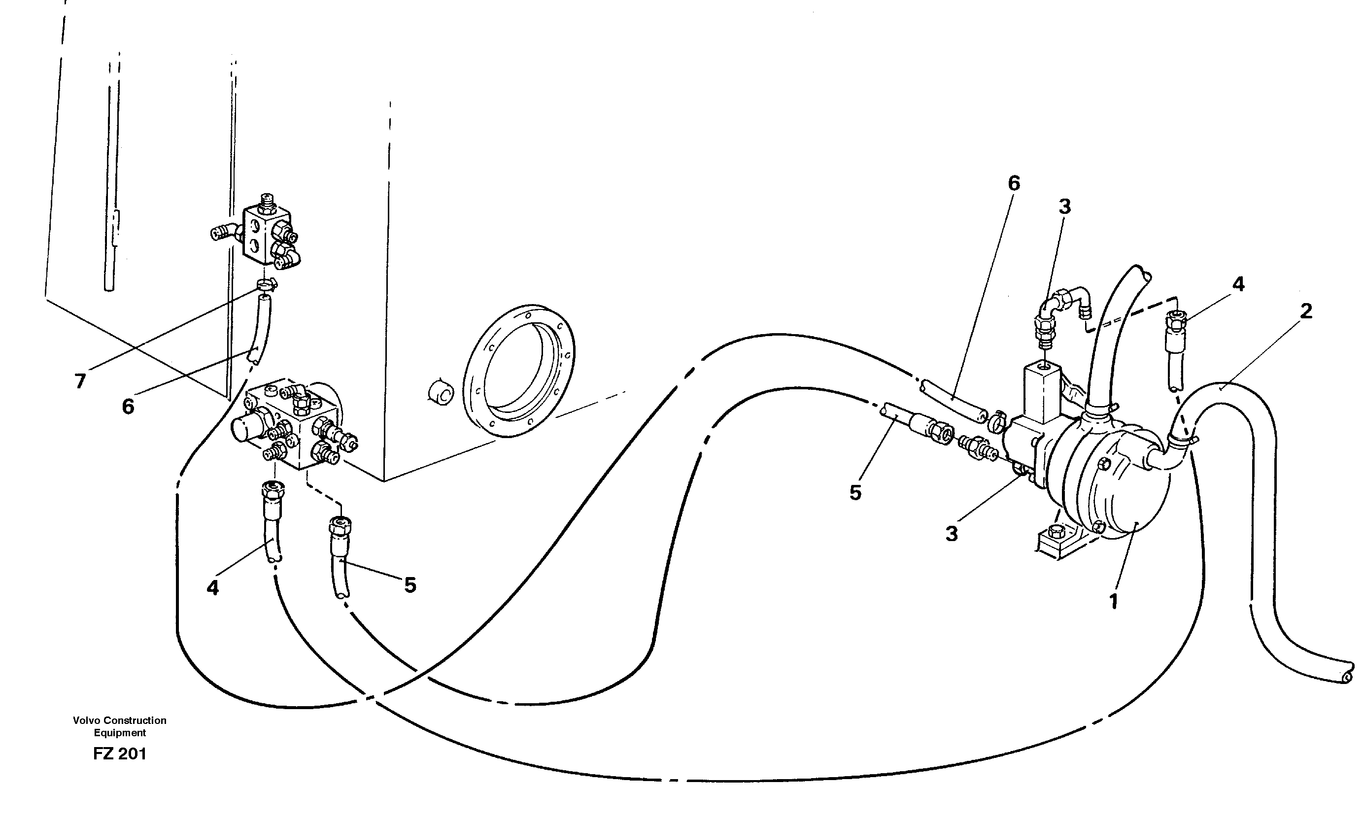 Hydraulic system, fuel pump — volvo parts diagram