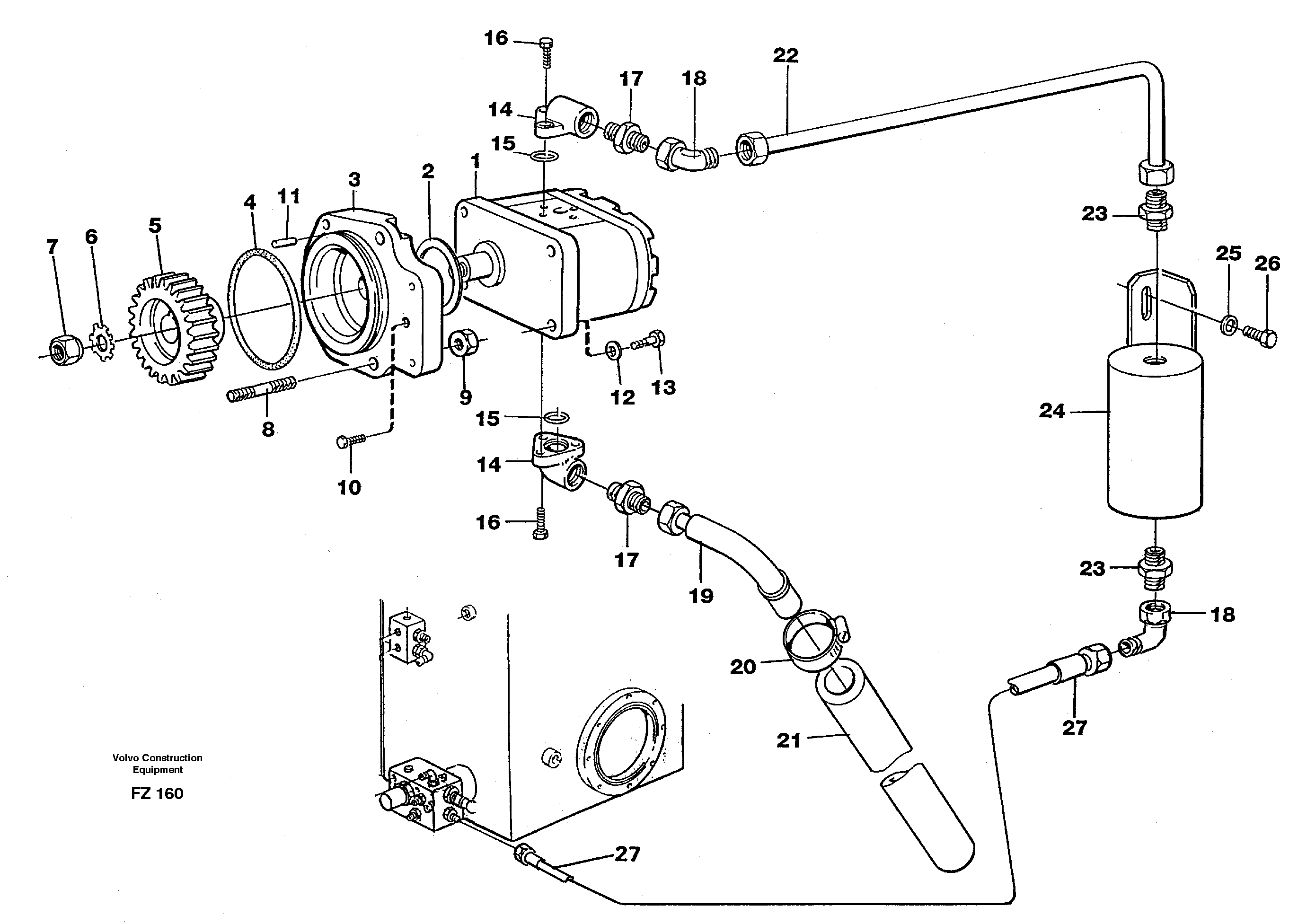 Servo pump — volvo parts diagram
