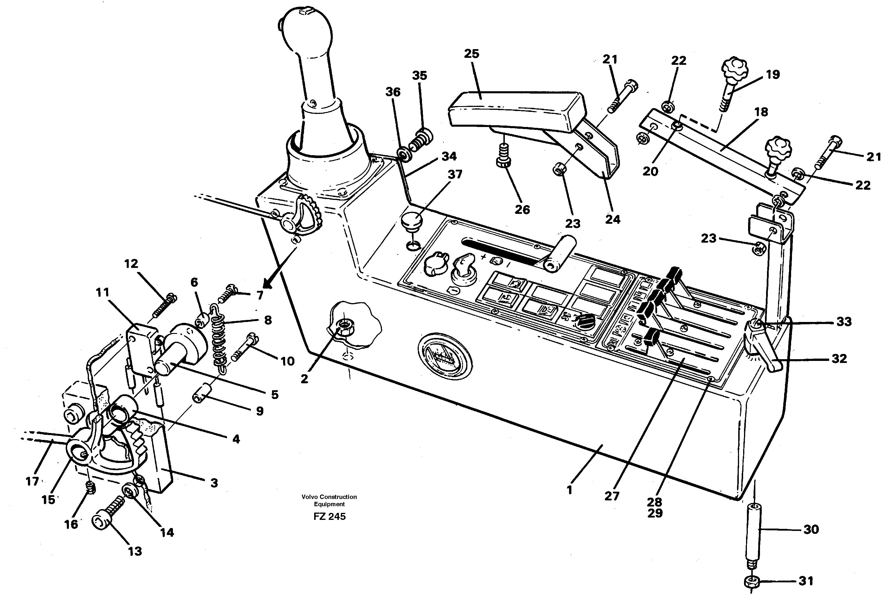Side panel, left — volvo parts diagram