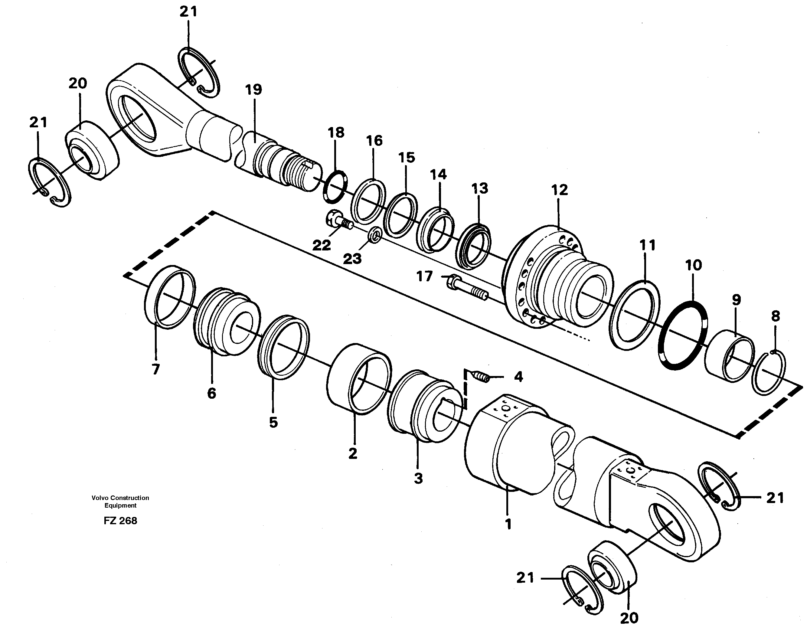 Knuckle cylinder 14267963 — volvo parts diagram