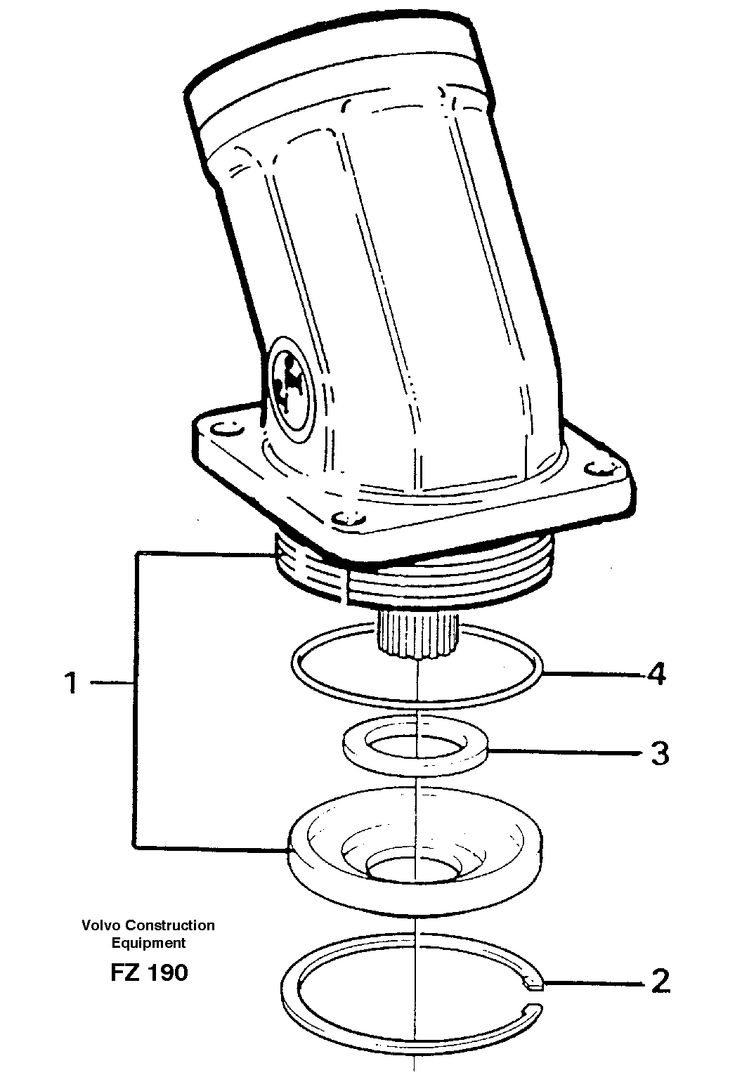 Hydraulic motor, slew — volvo parts diagram