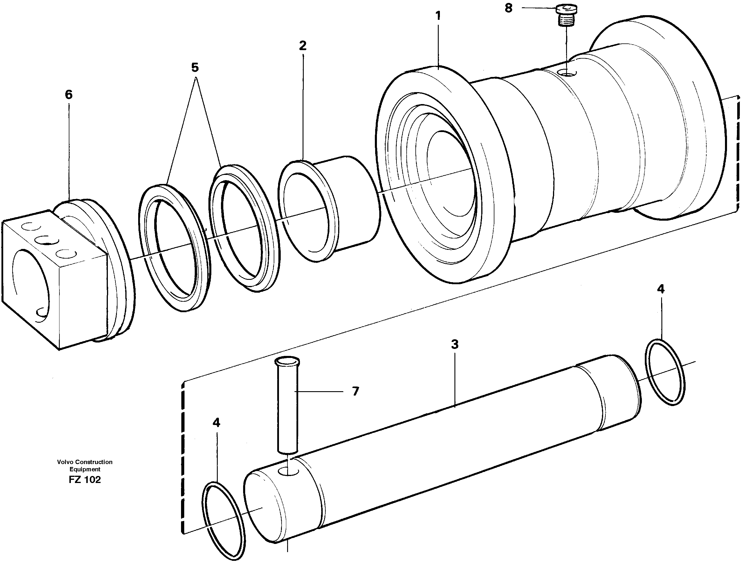 Bottom roller — volvo parts diagram