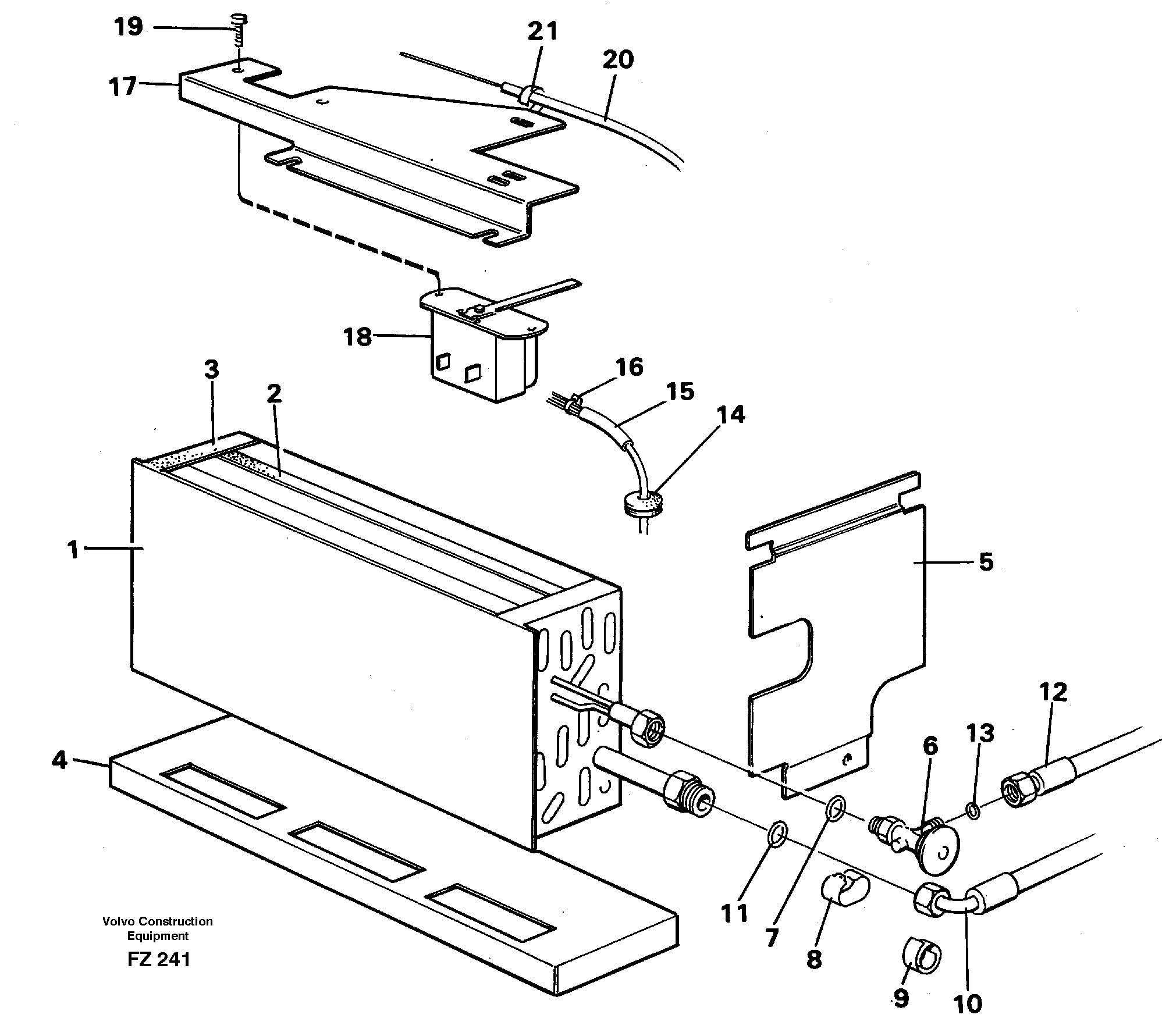 Evaporator with fitting parts Cooling agent R134 A 14268393 — volvo parts diagram