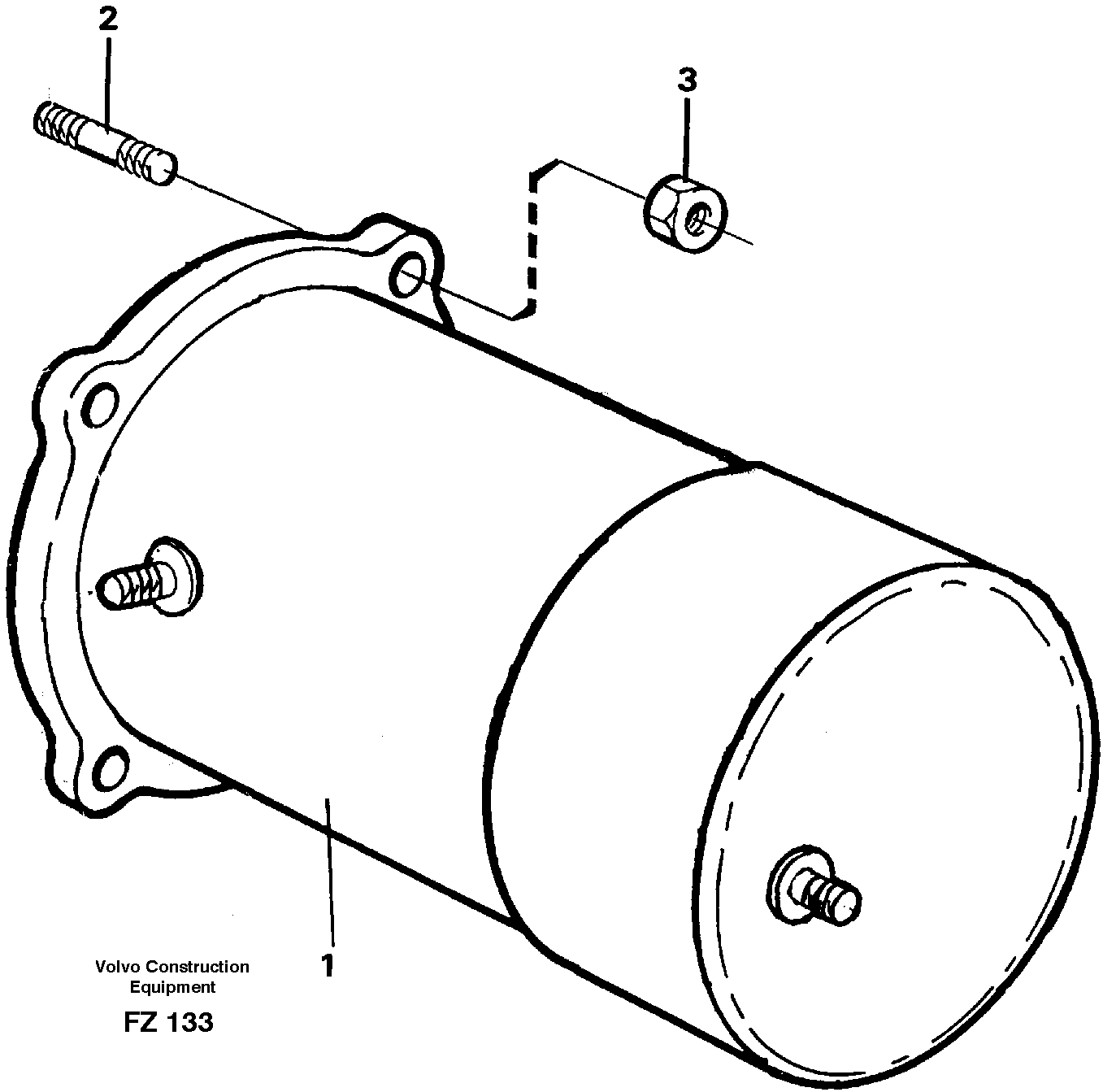 Starter motor, mounting — volvo parts diagram