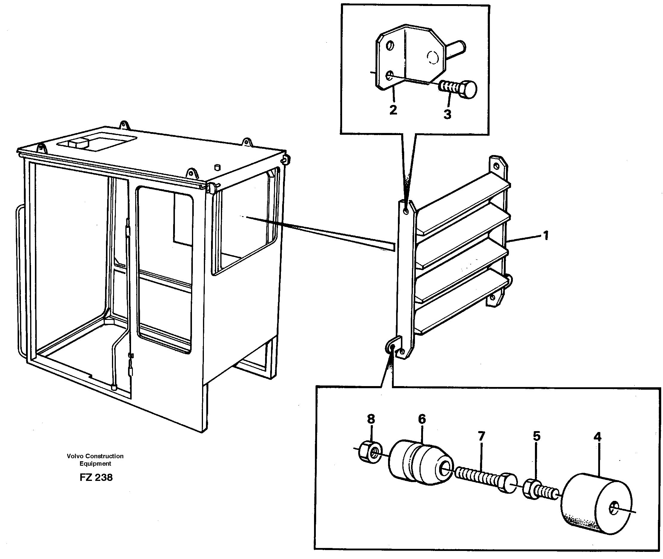 Jalusi Rear window 14250379 — volvo parts diagram