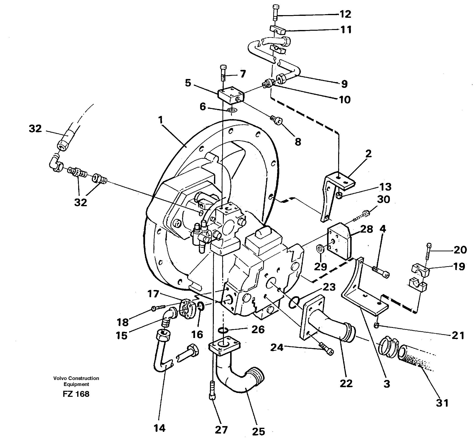 Pump installation — volvo parts diagram