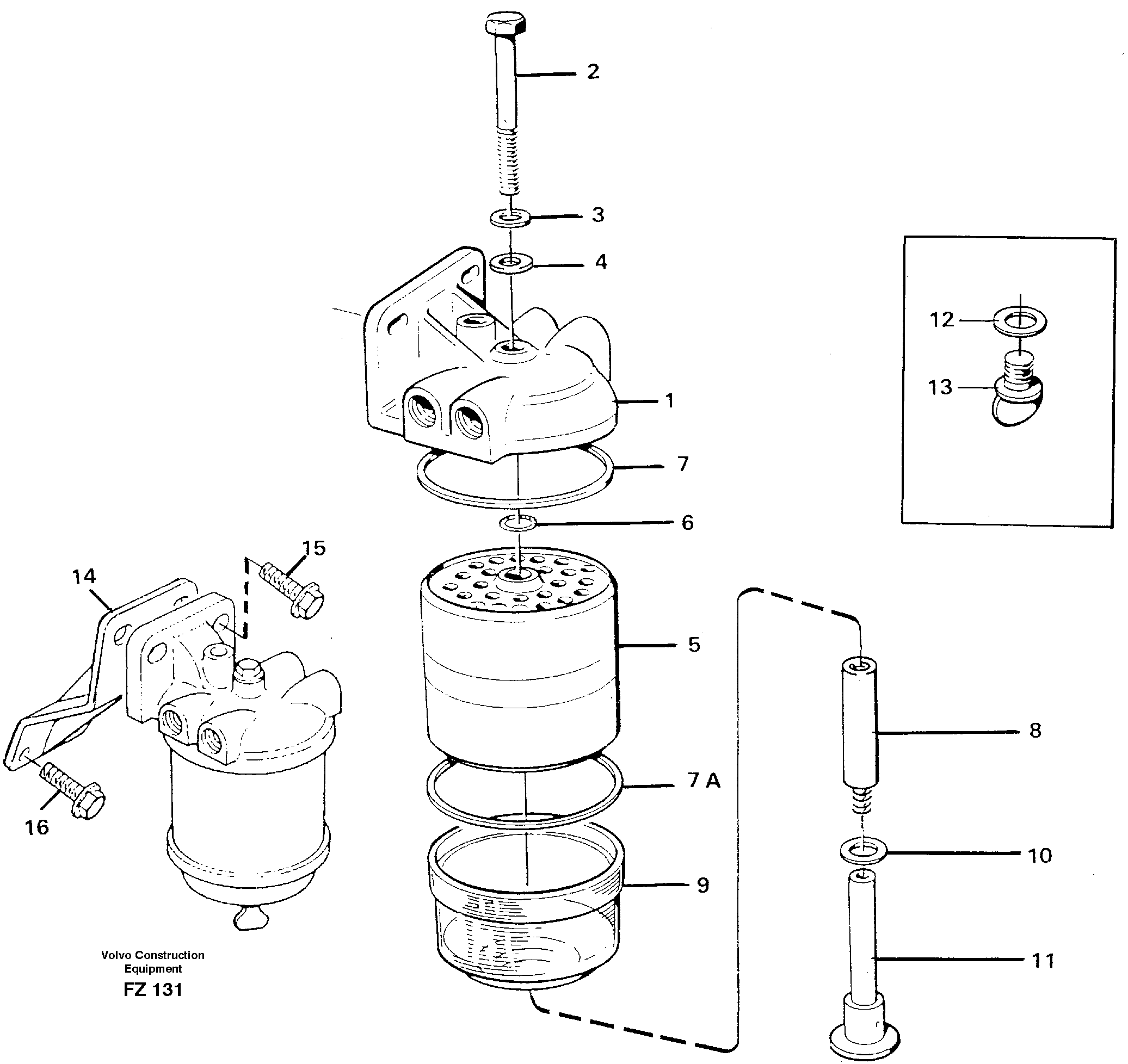 Fuel filter — volvo parts diagram