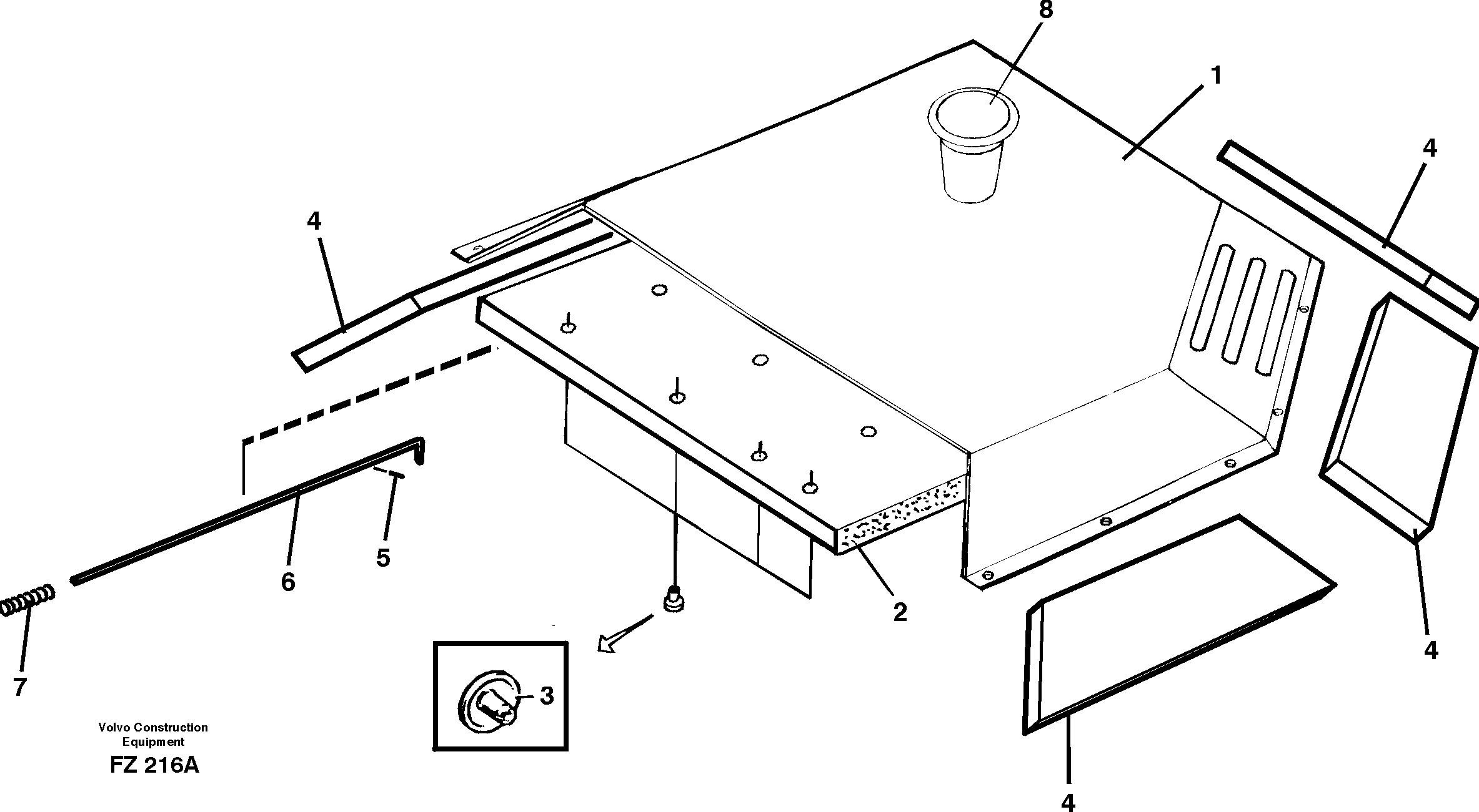 Hatch, engine — volvo parts diagram