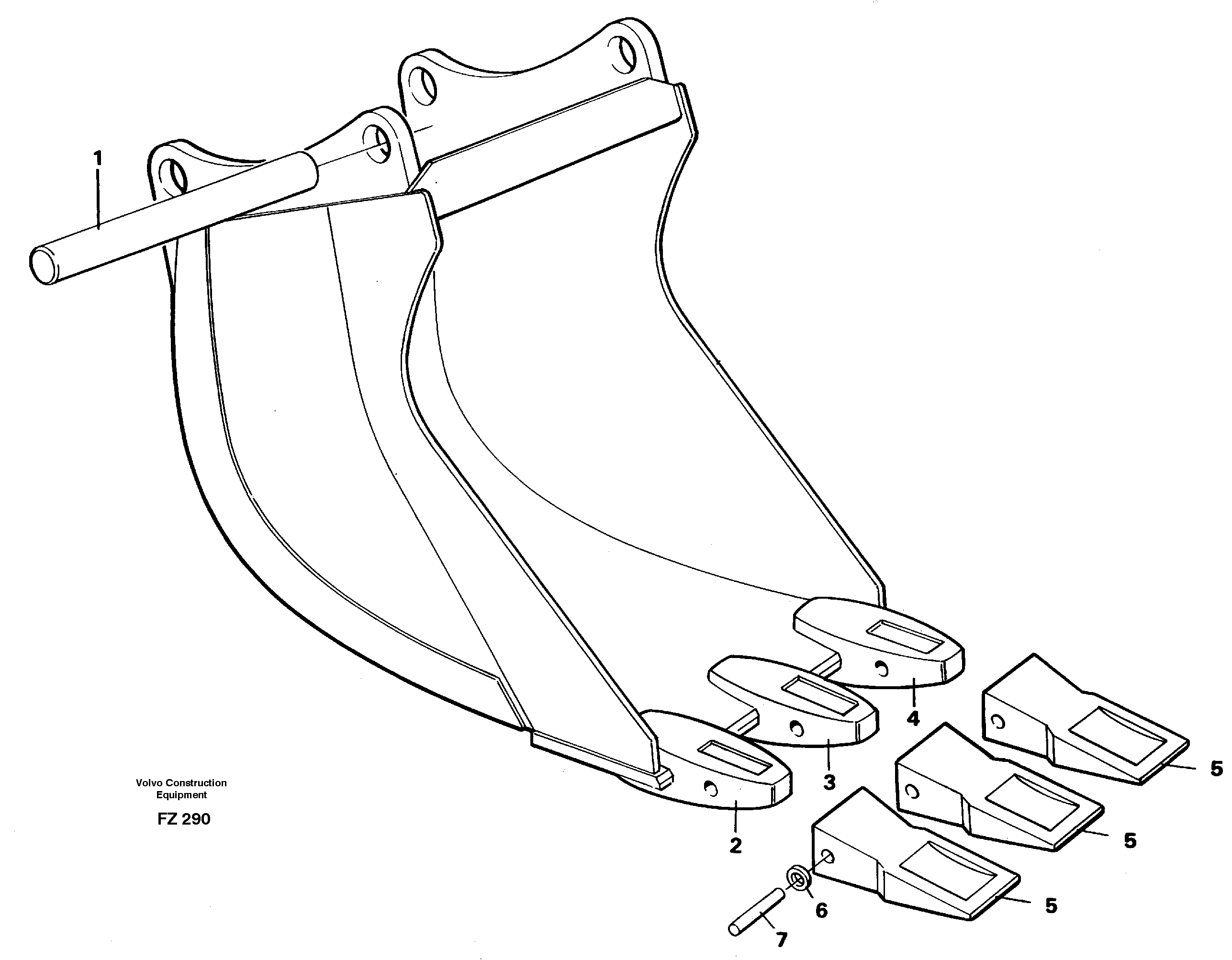 Cable bucket 14259269 — volvo parts diagram