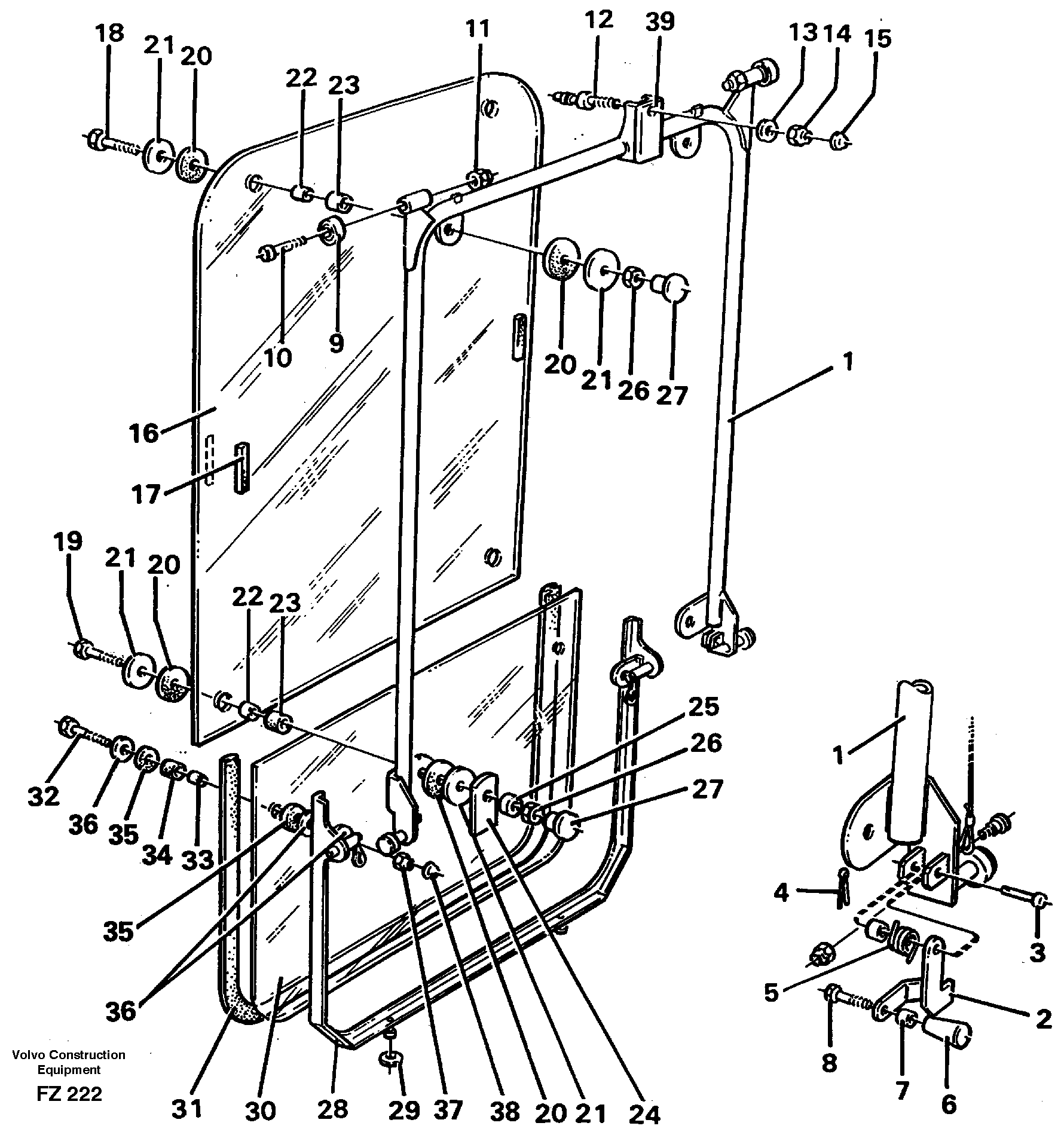 Front window — volvo parts diagram