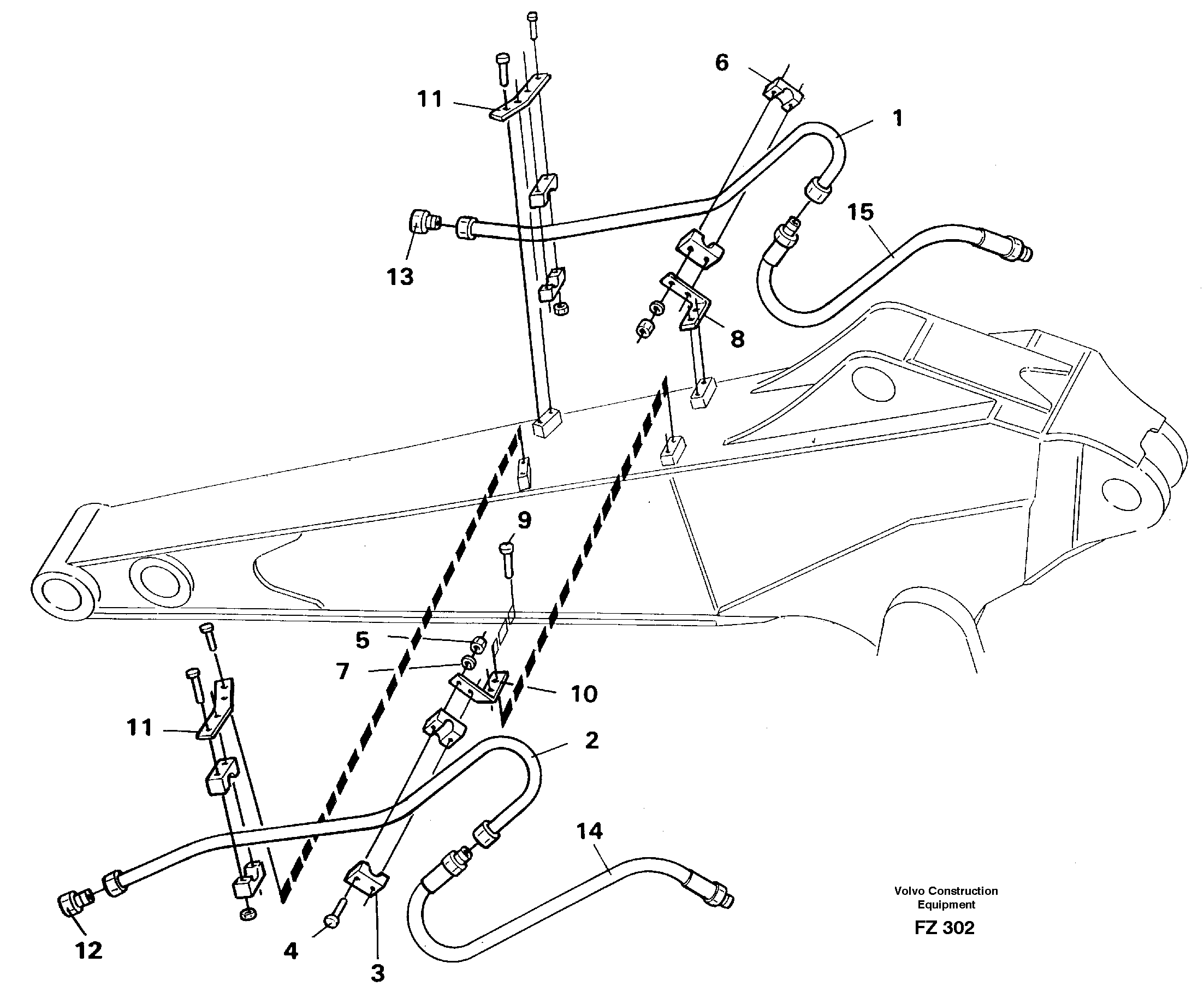 Hammer equipment, dipper arm, 2.0 m/2.4 m 14262399 14253358 — volvo parts diagram