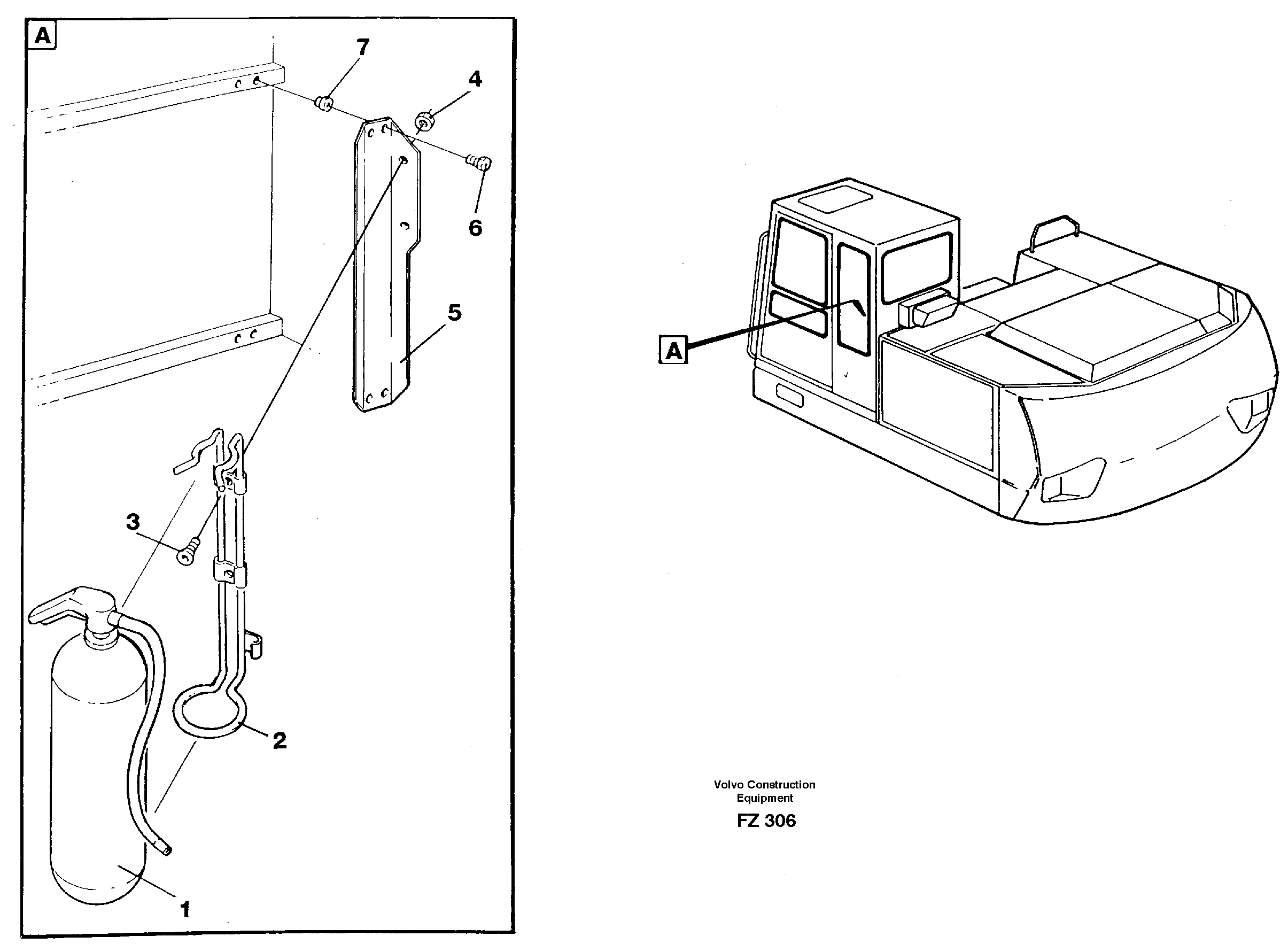 Fire extinguisher 14248861 — volvo parts diagram