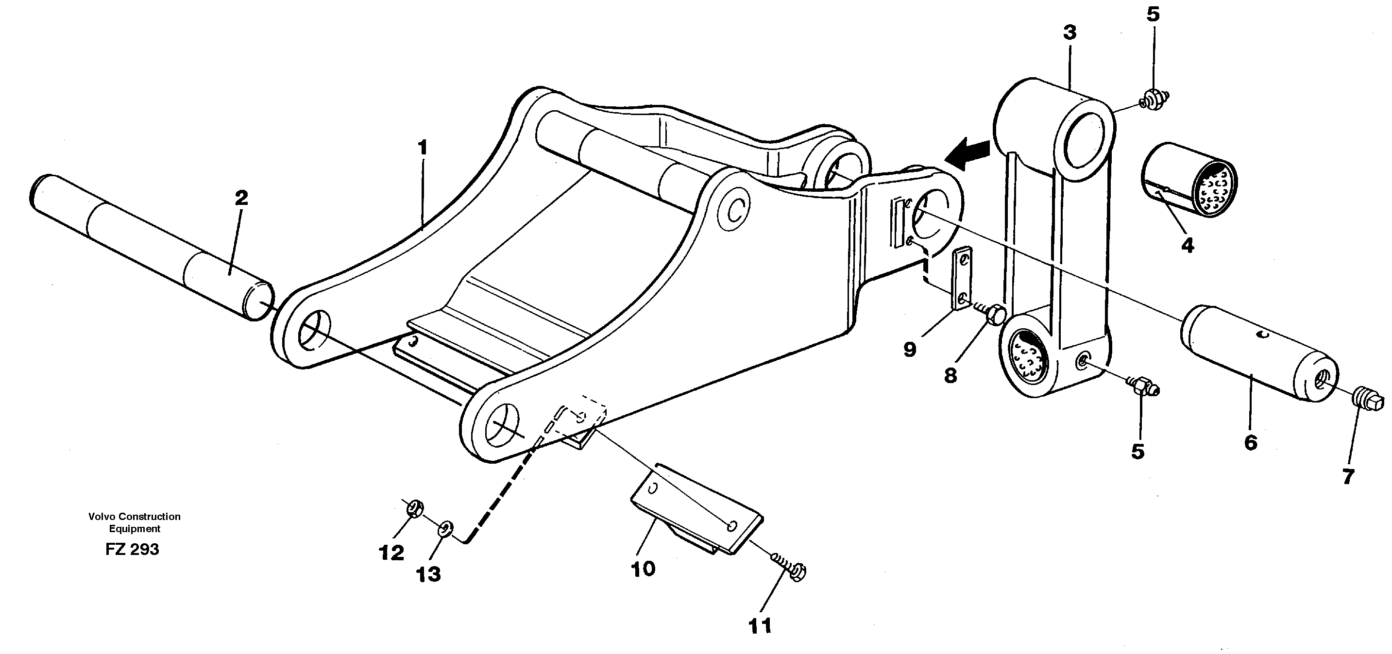 Clamshell rest 14259271 — volvo parts diagram