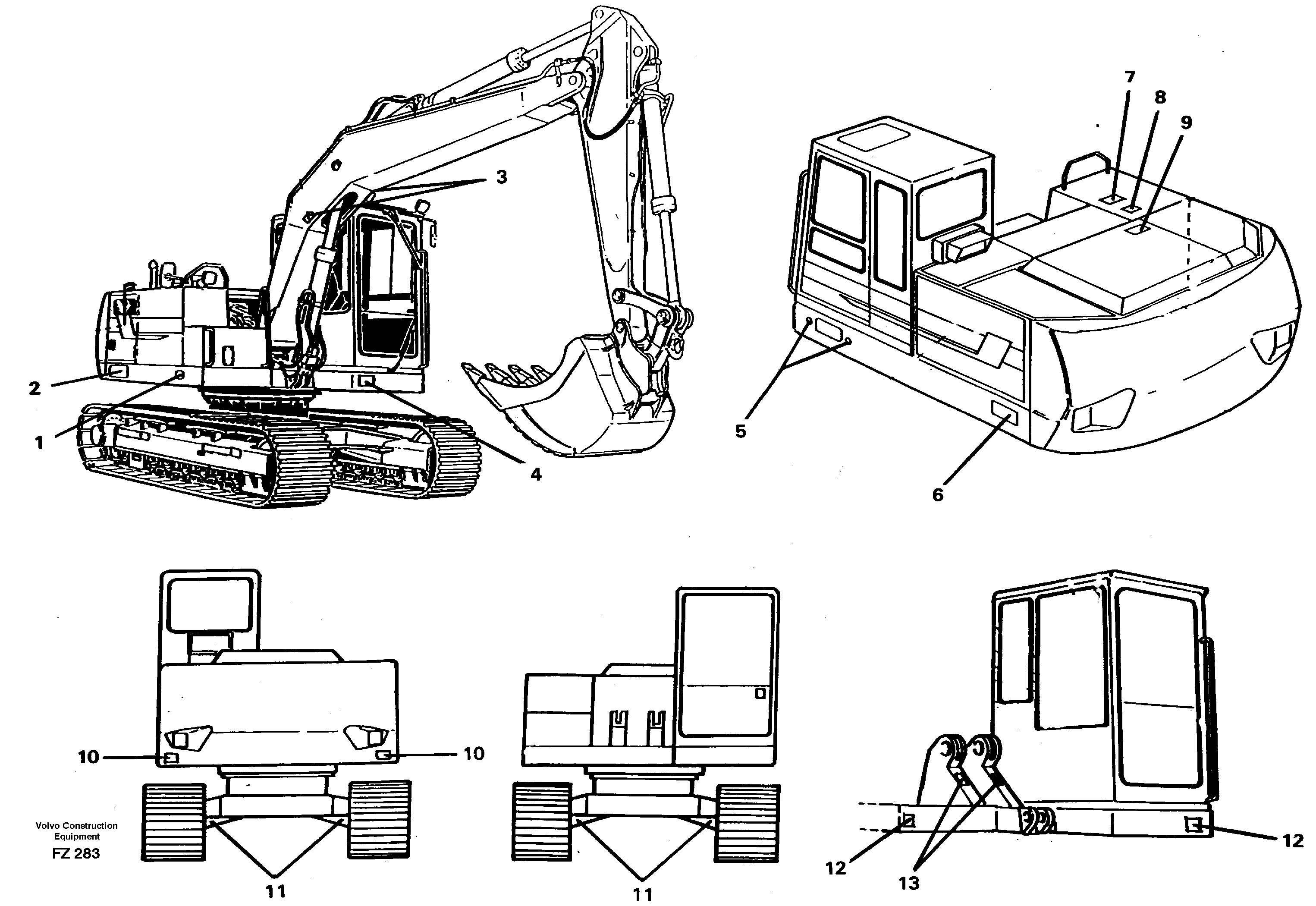 Sign plates and transfer,outer location — volvo parts diagram