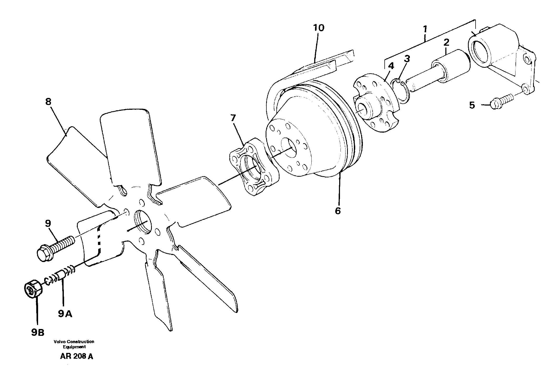 Fan and fan housing — volvo parts diagram