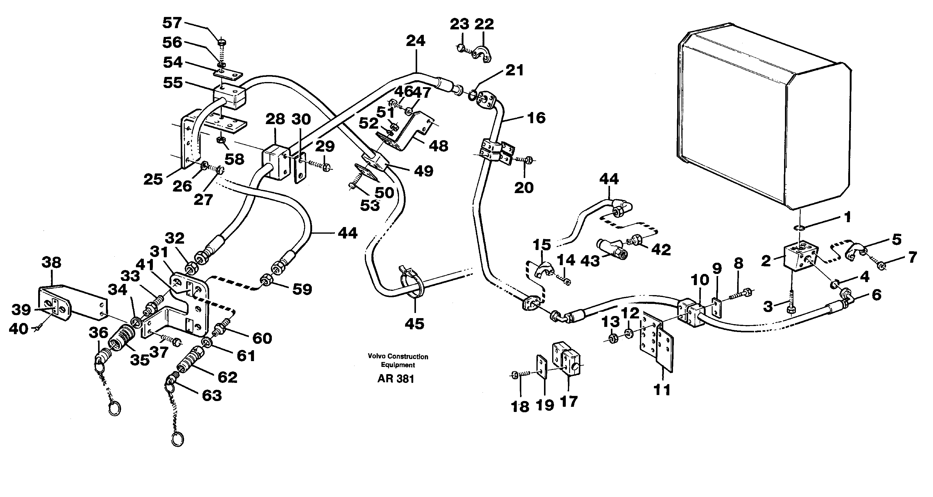 Suction and return lines,gp  92660 — volvo parts diagram